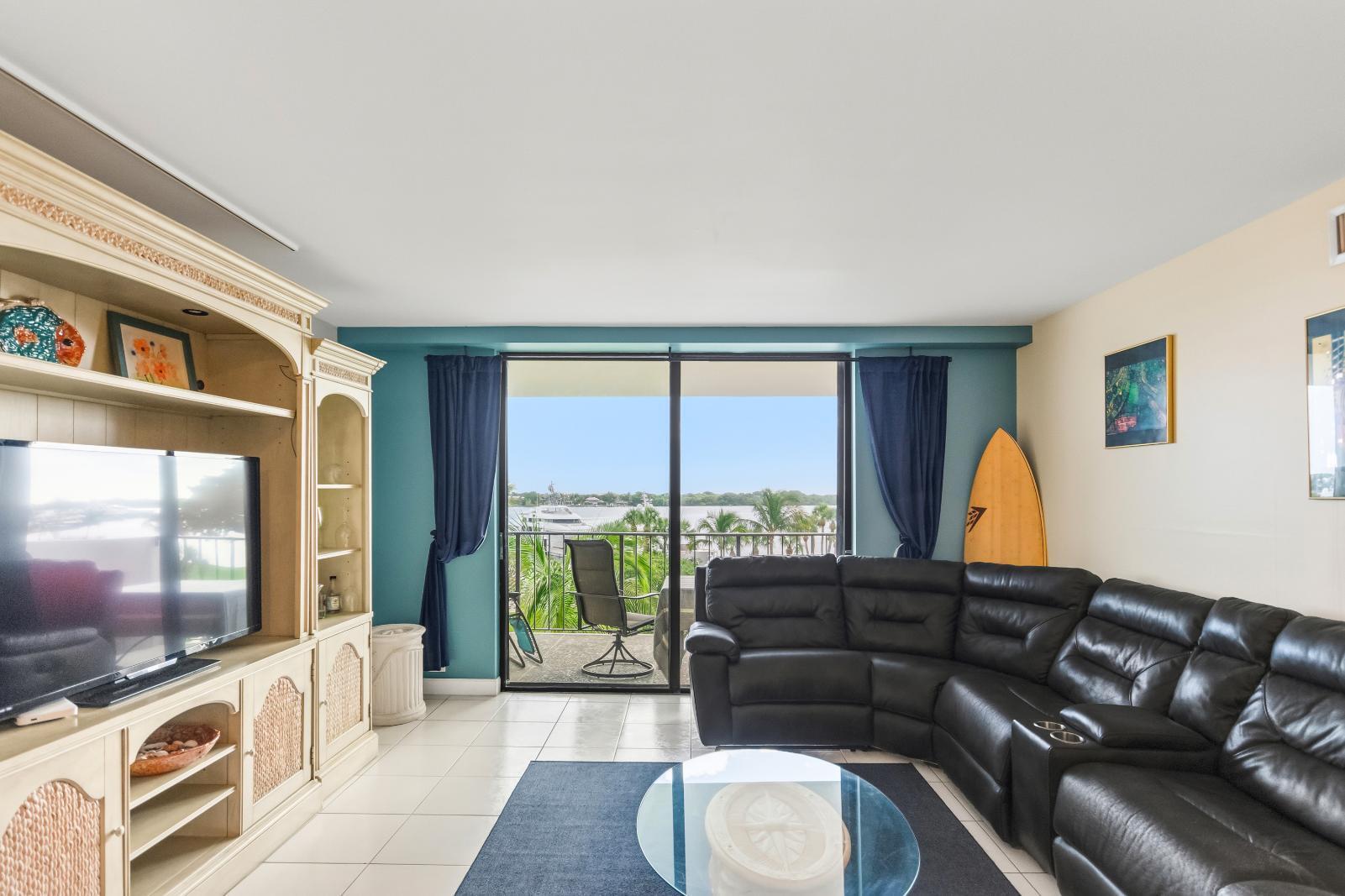 Living Room with Water View