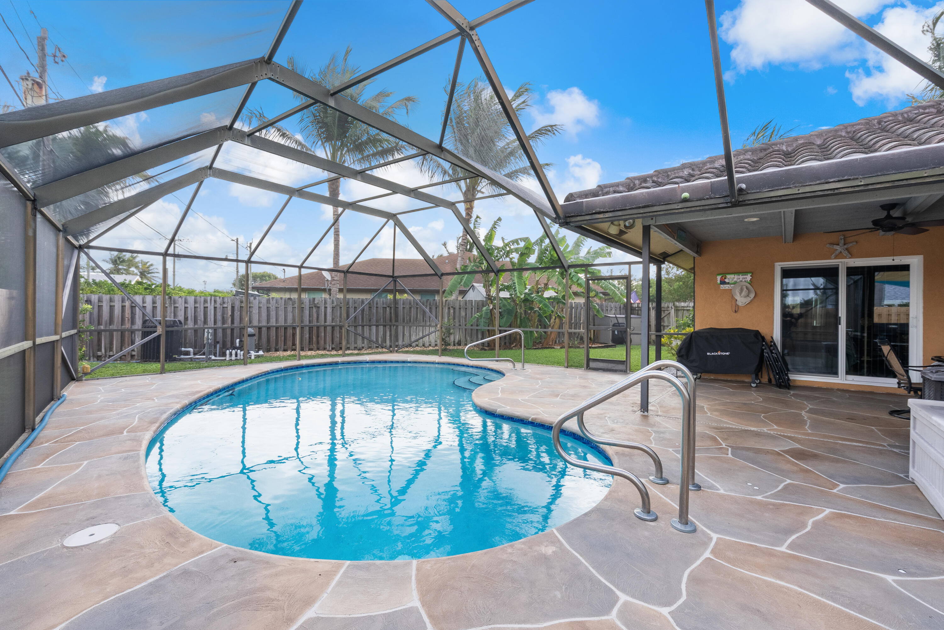 screened in pool