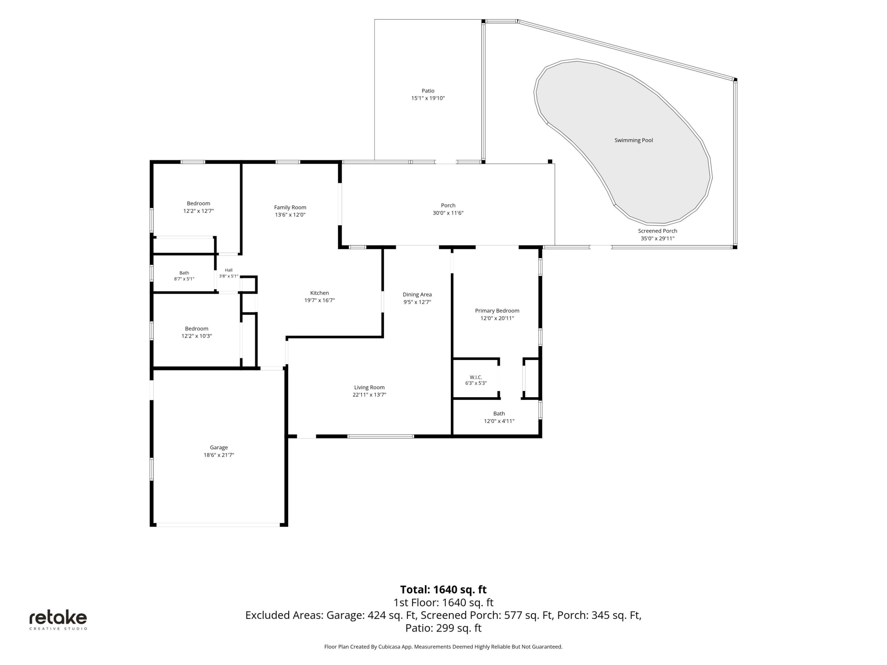 2D Floor plan for 1119 Sea Pines Way