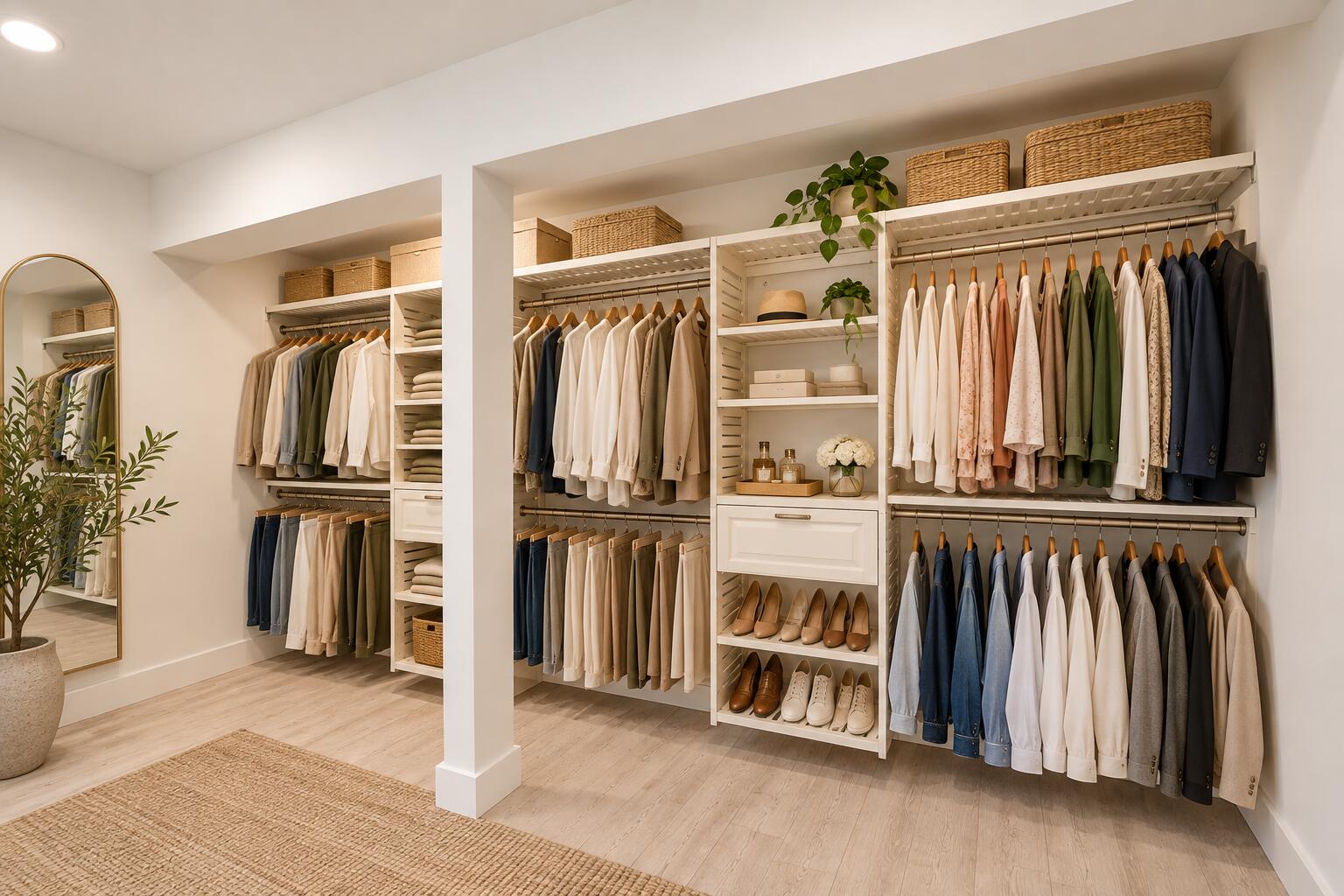 Primary walk in closet-virtually staged