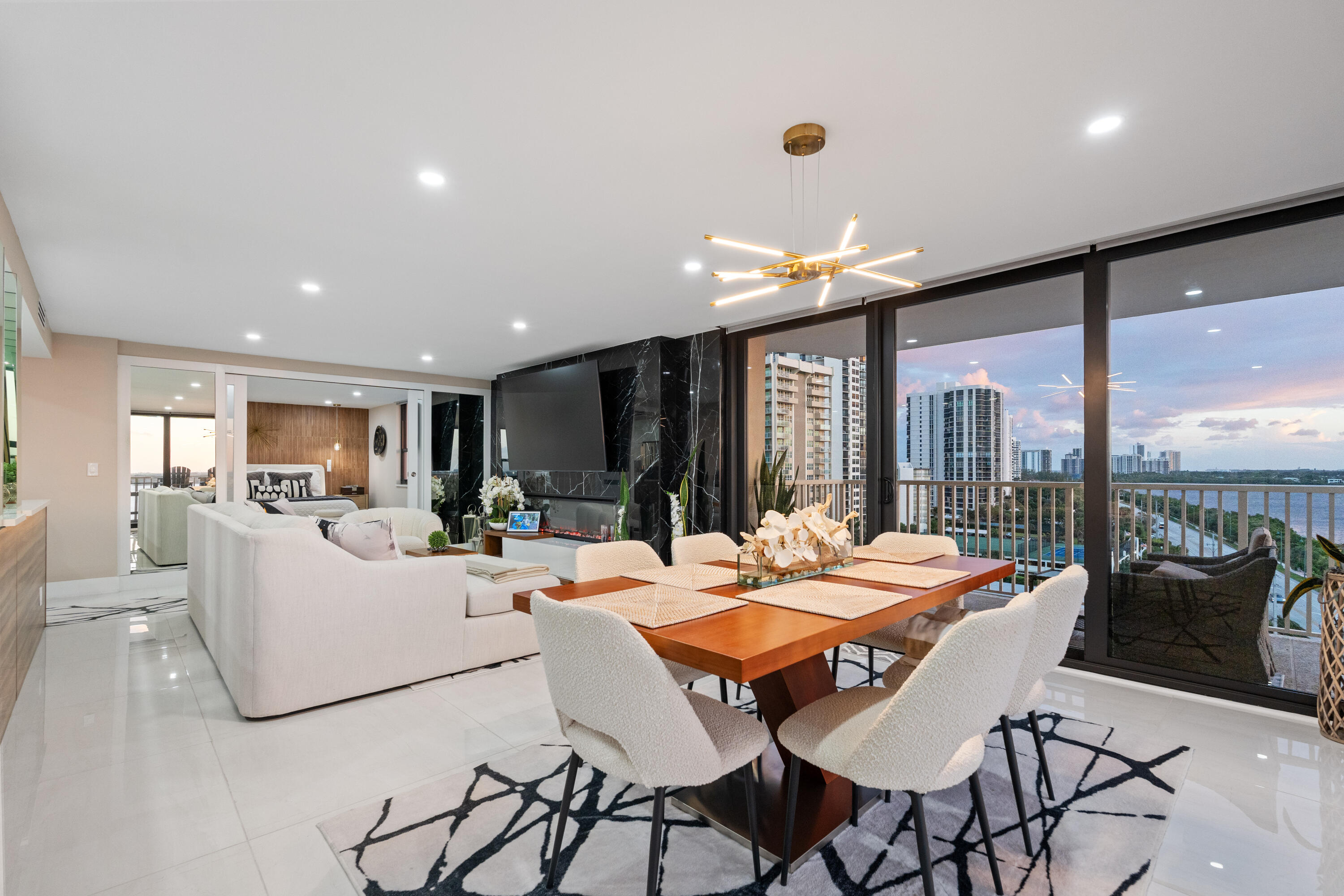 View of Living Room Before Sunset