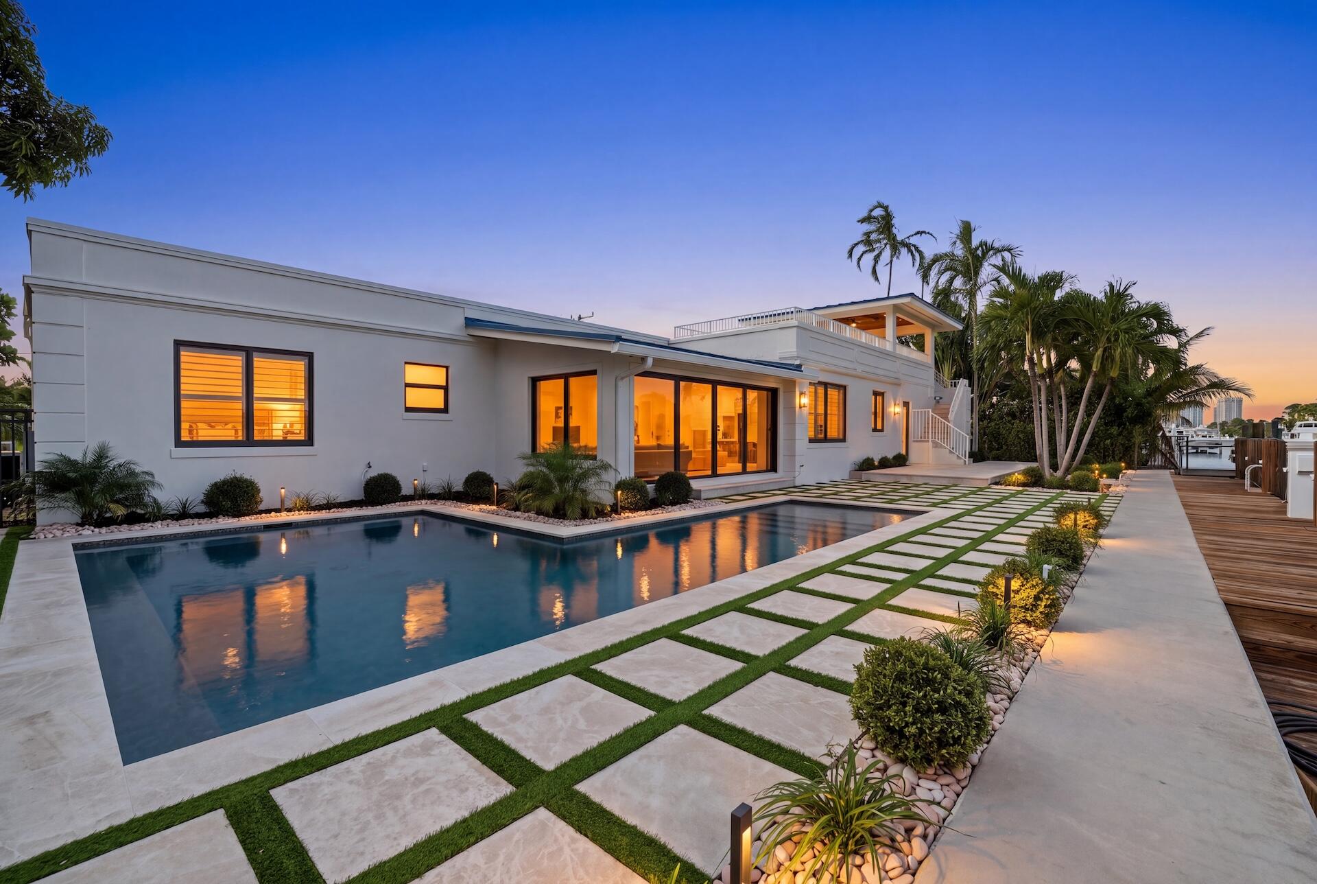 Rear Exterior Twilight