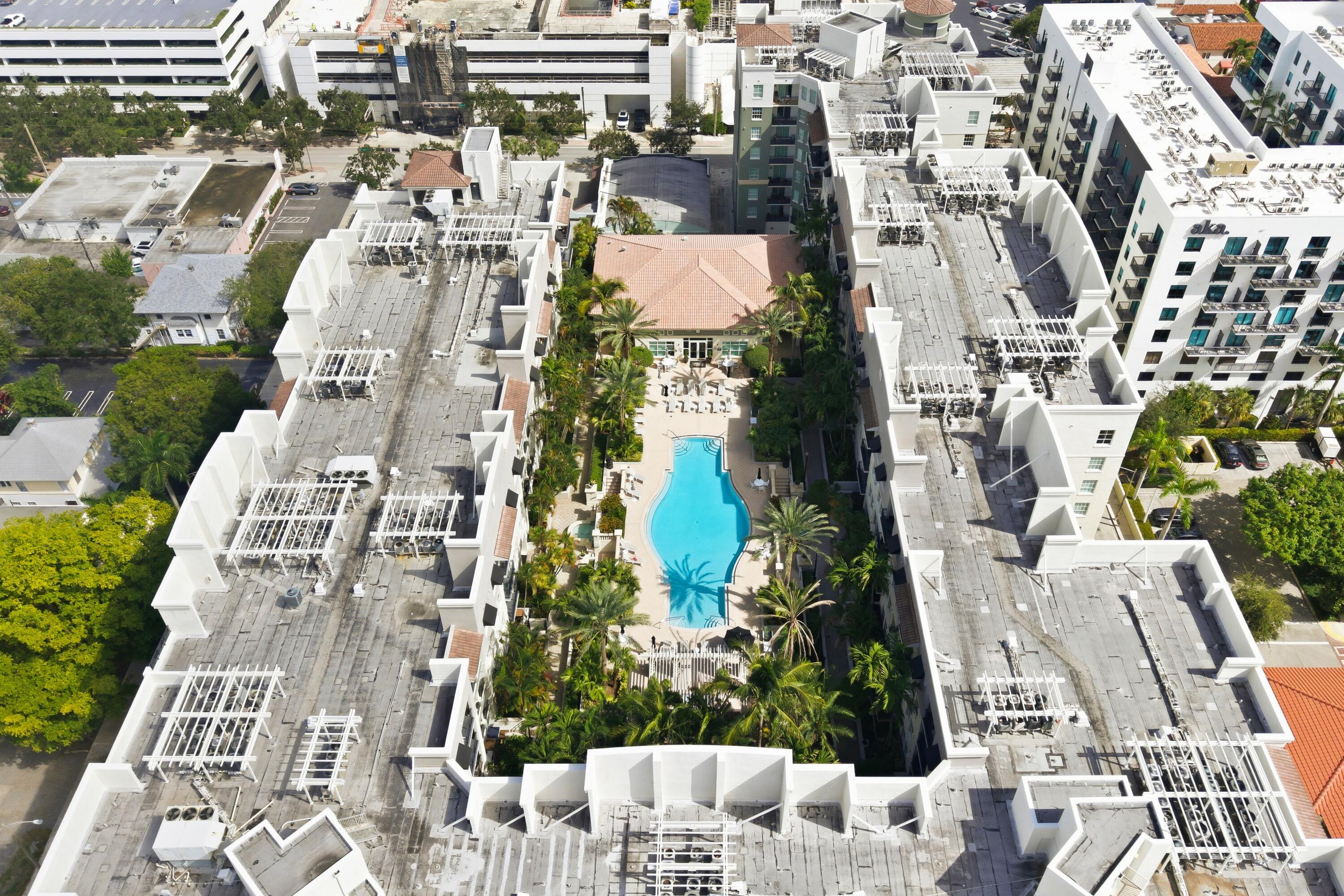 40 - Aerial Pool Courtyard