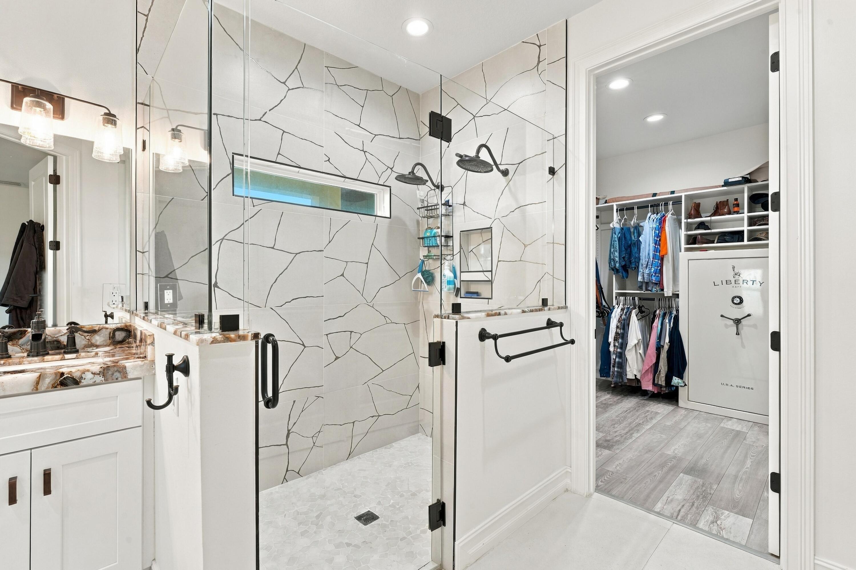 Spa-Inspired Bath with Glass Shower