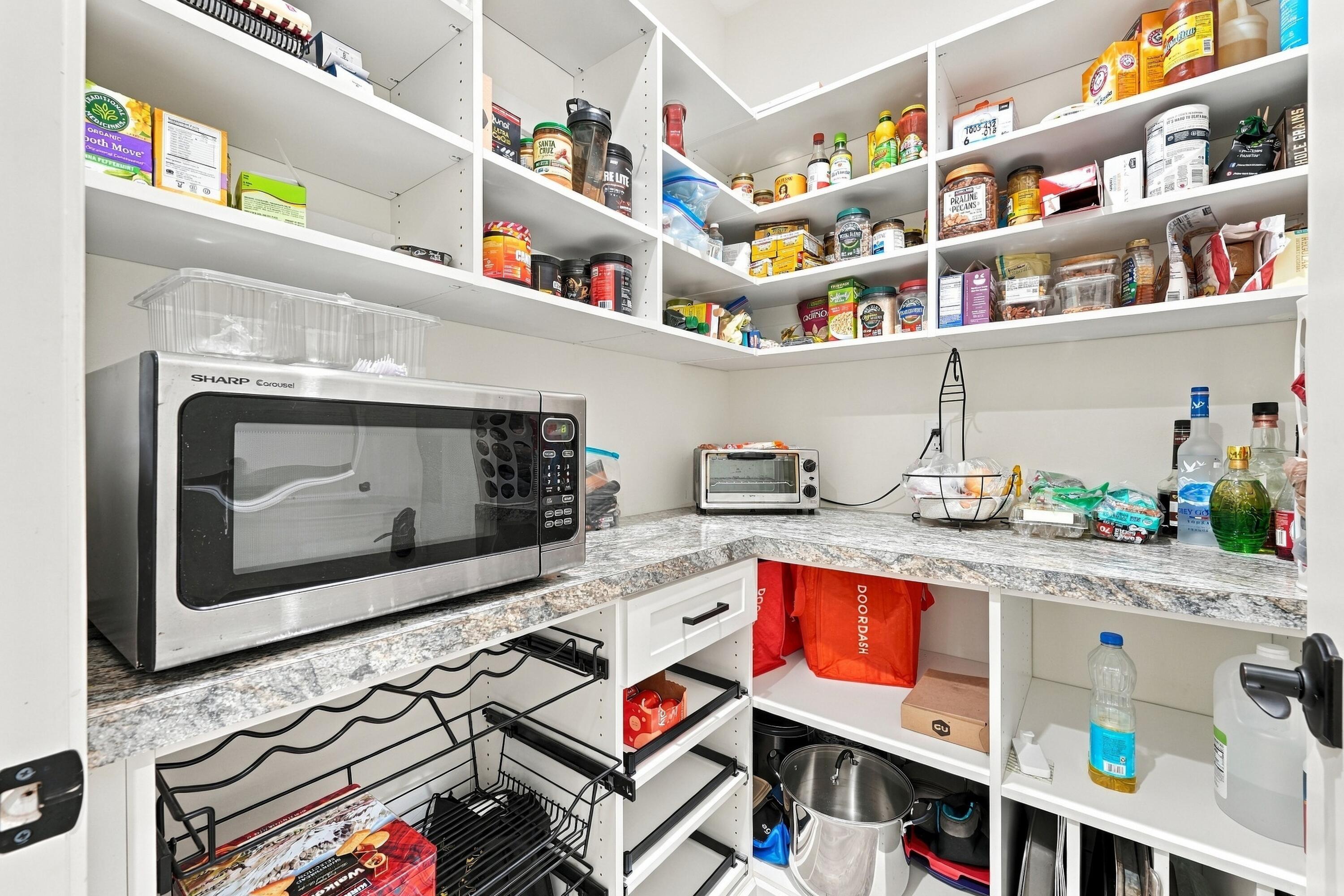 Walk-In Pantry with Custom Shelving