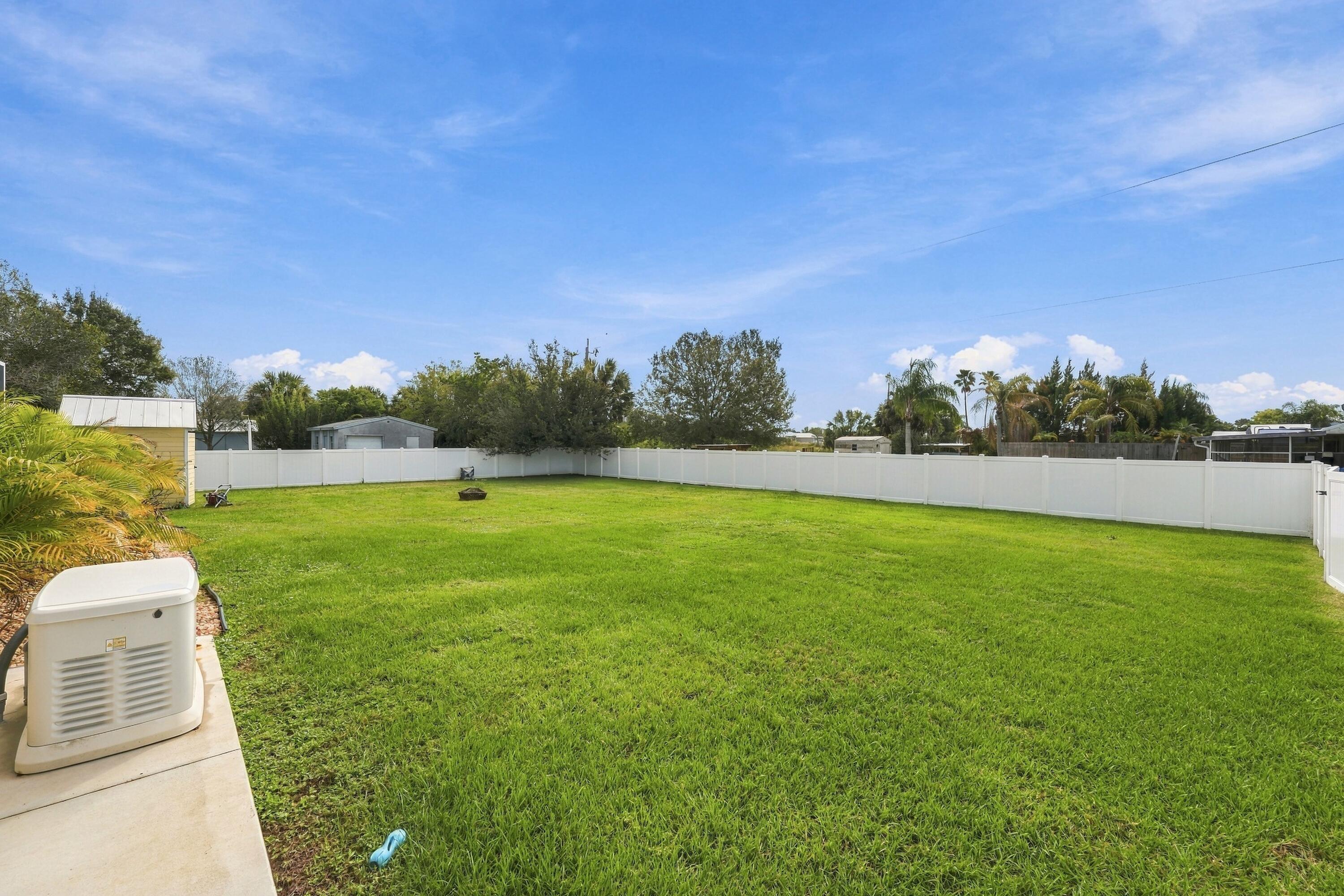 Spacious Backyard with Privacy Fence