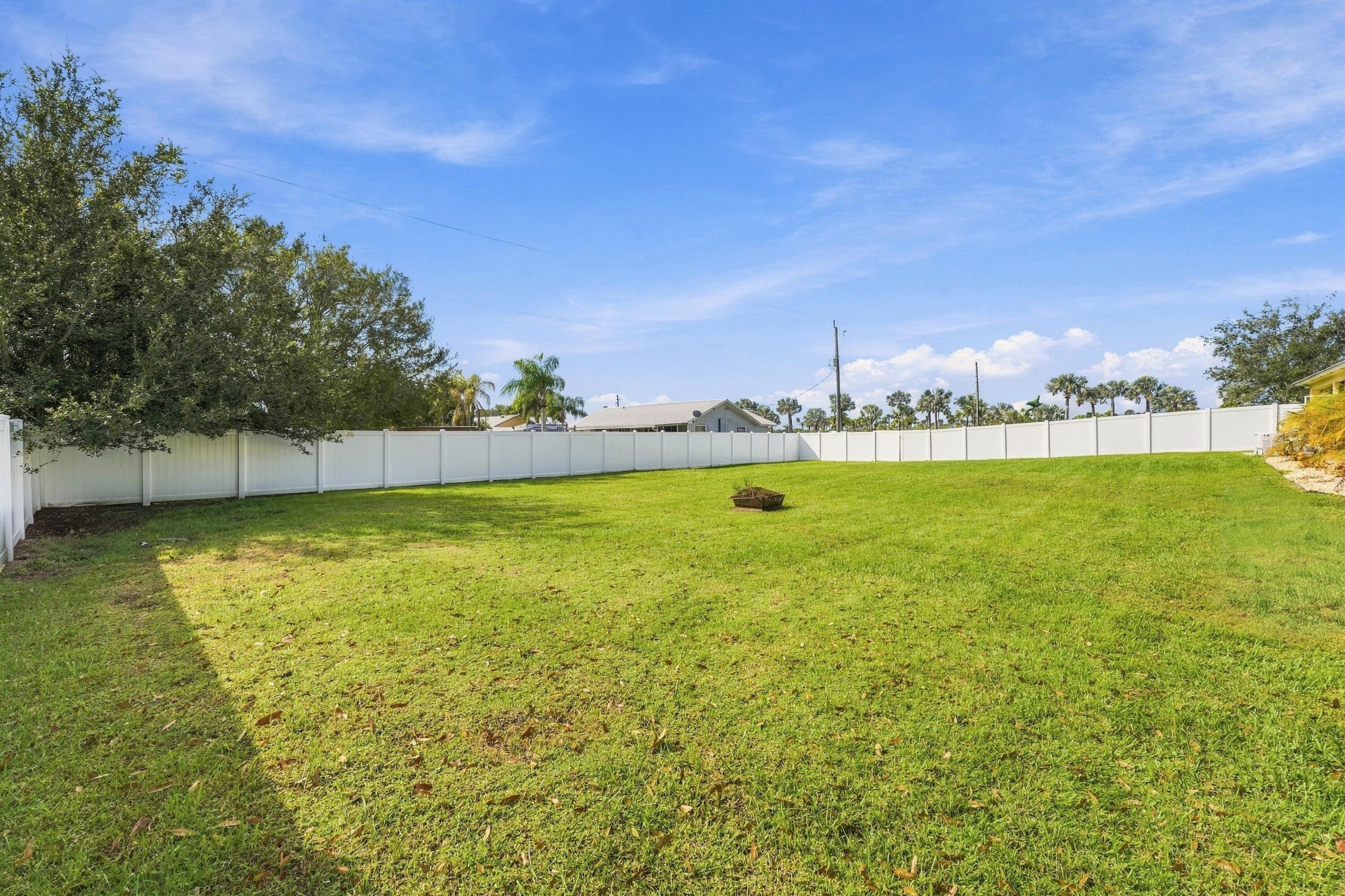 Large Fenced Yard on 1.06 Acres
