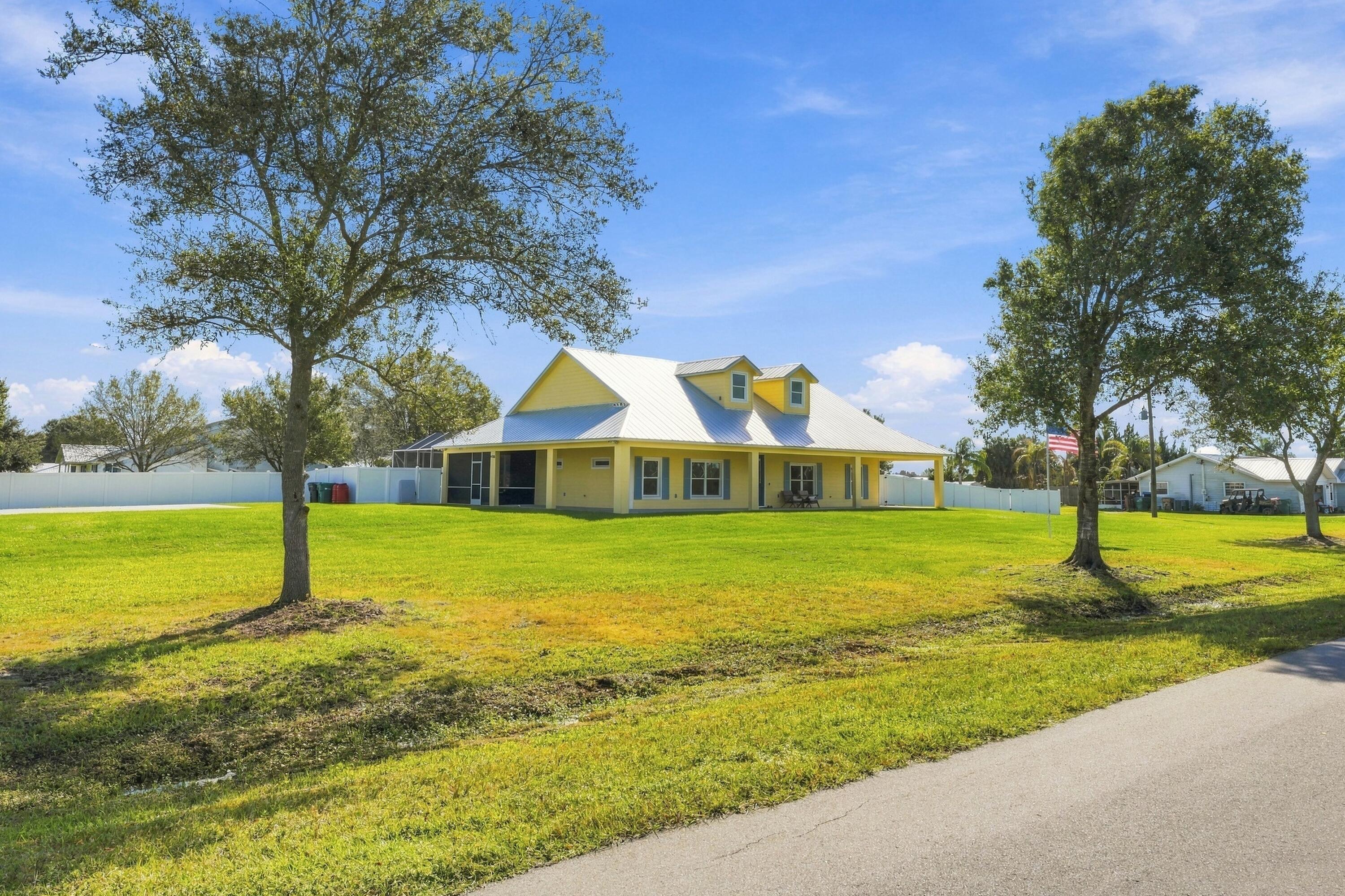 Peaceful Country Home with Oak Trees