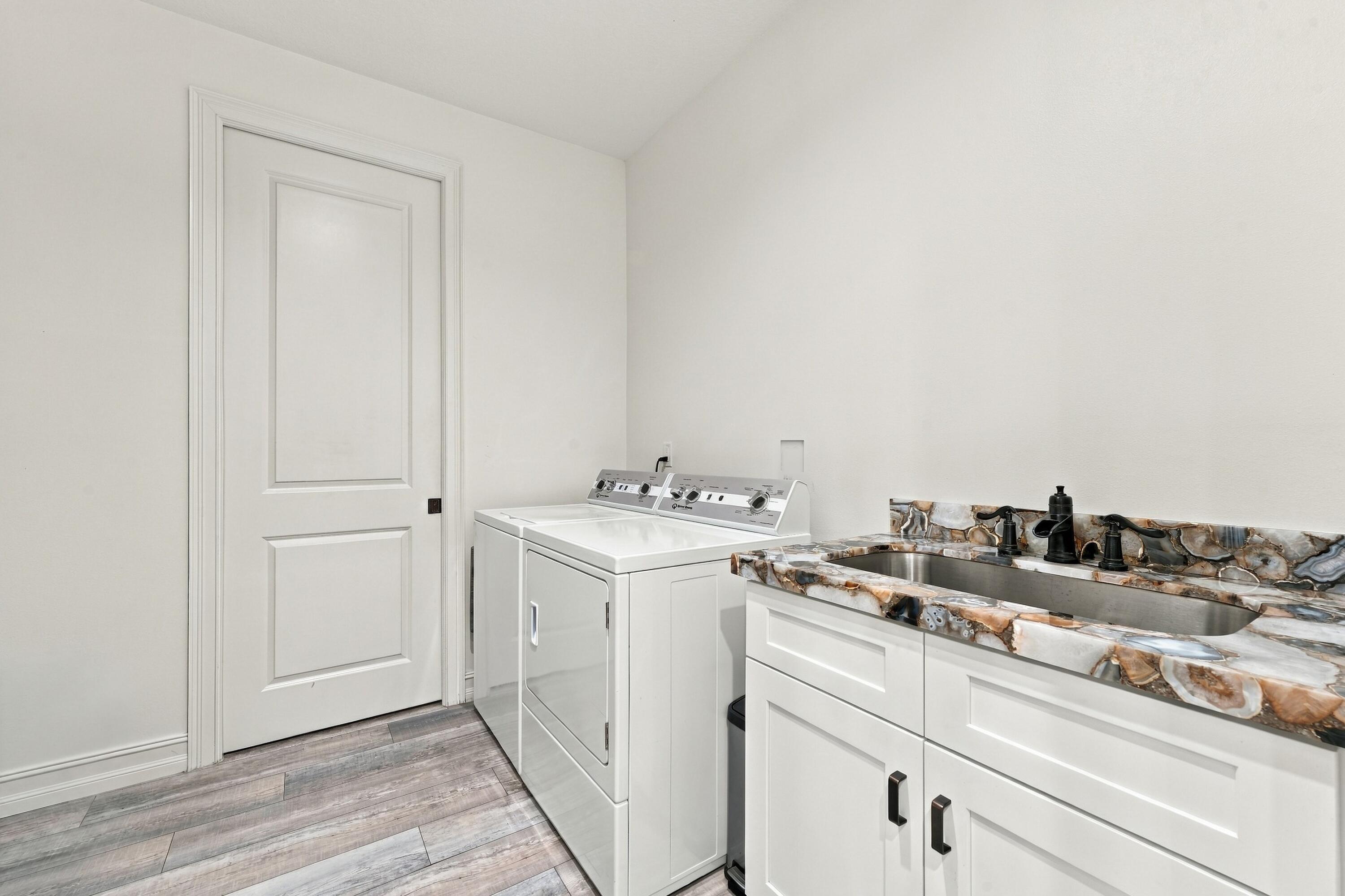 Laundry Room with Storage Cabinets