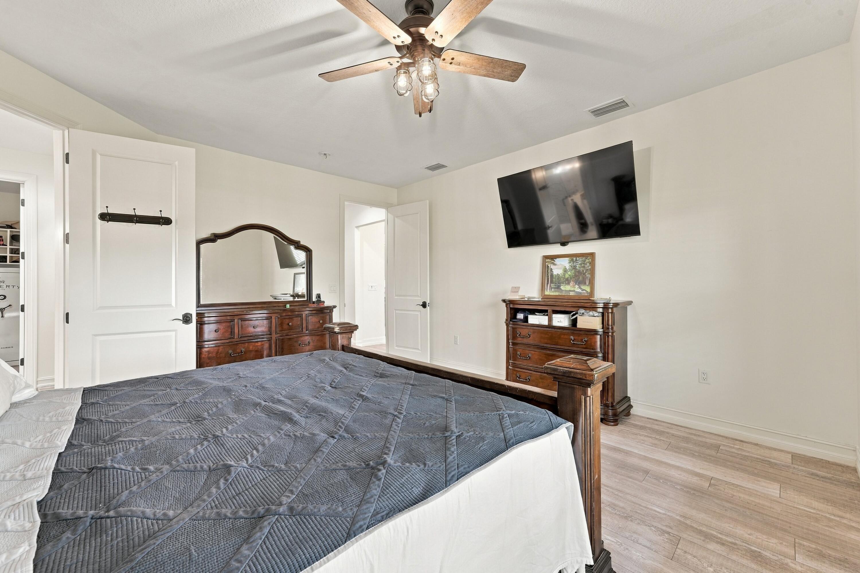 Comfortable Bedroom with Ceiling Fan