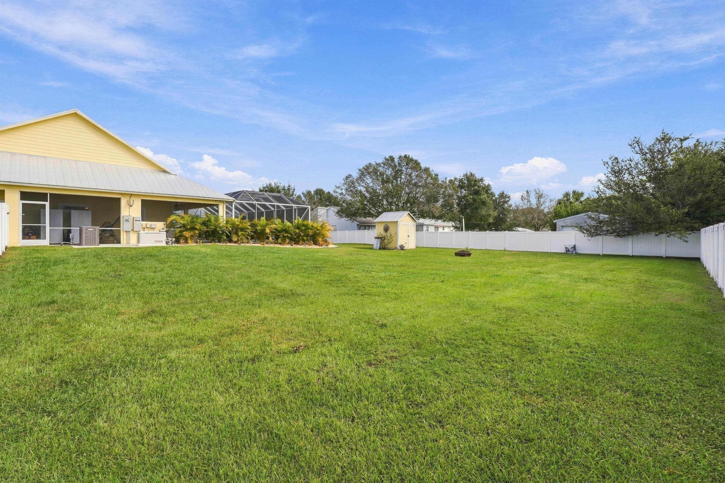 Spacious Backyard with Privacy Fence