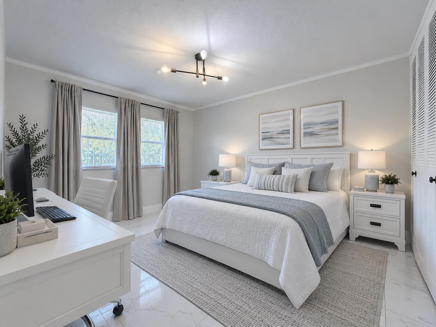 Virtually Staged Second Bedroom