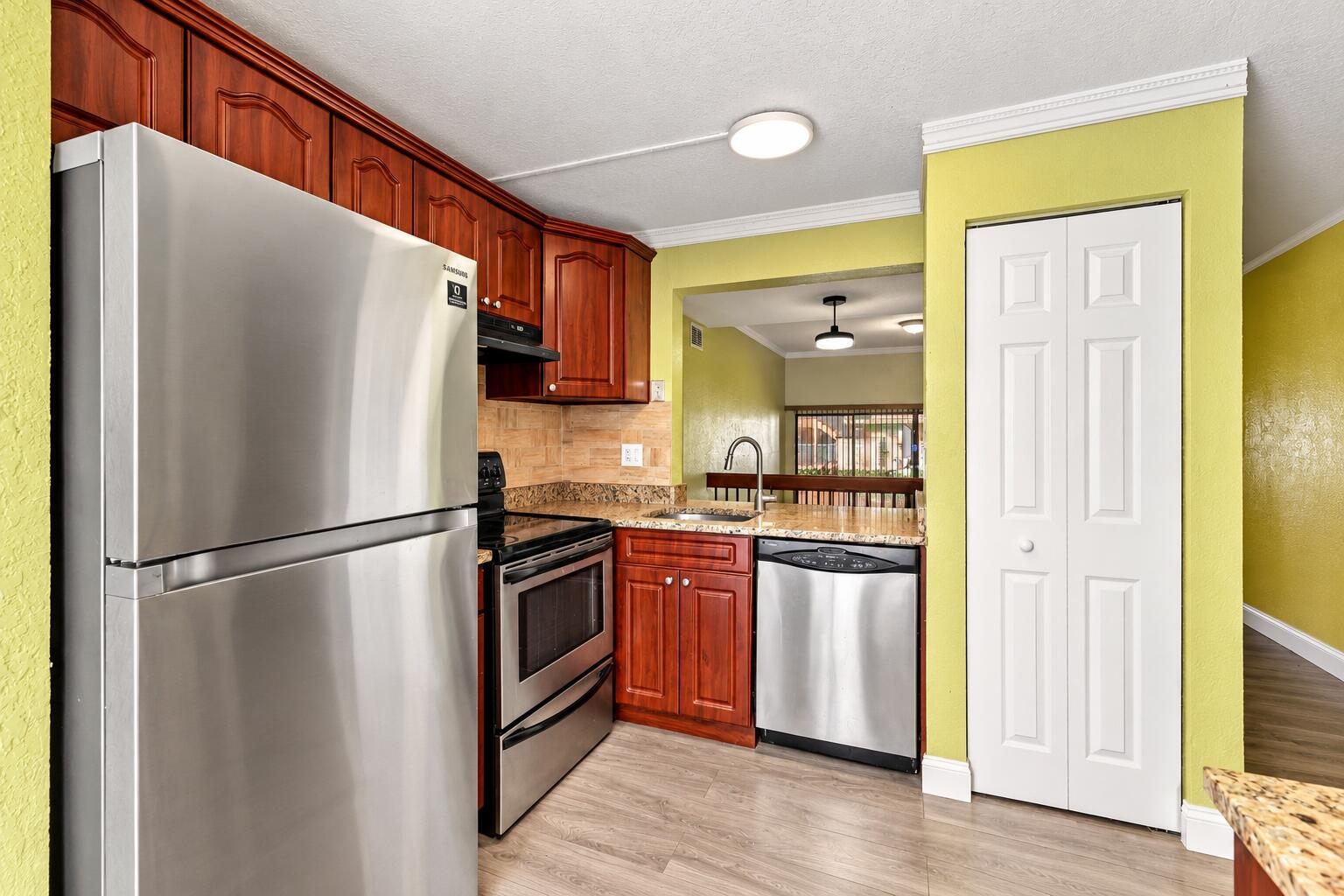 Warm Cherrywood Kitchen Interior