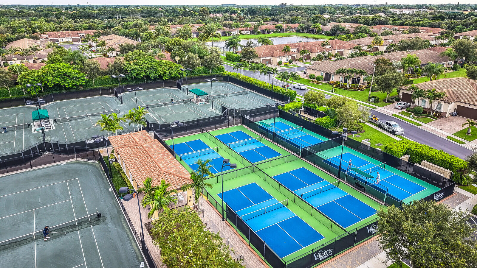 Aerial Tennis Courts