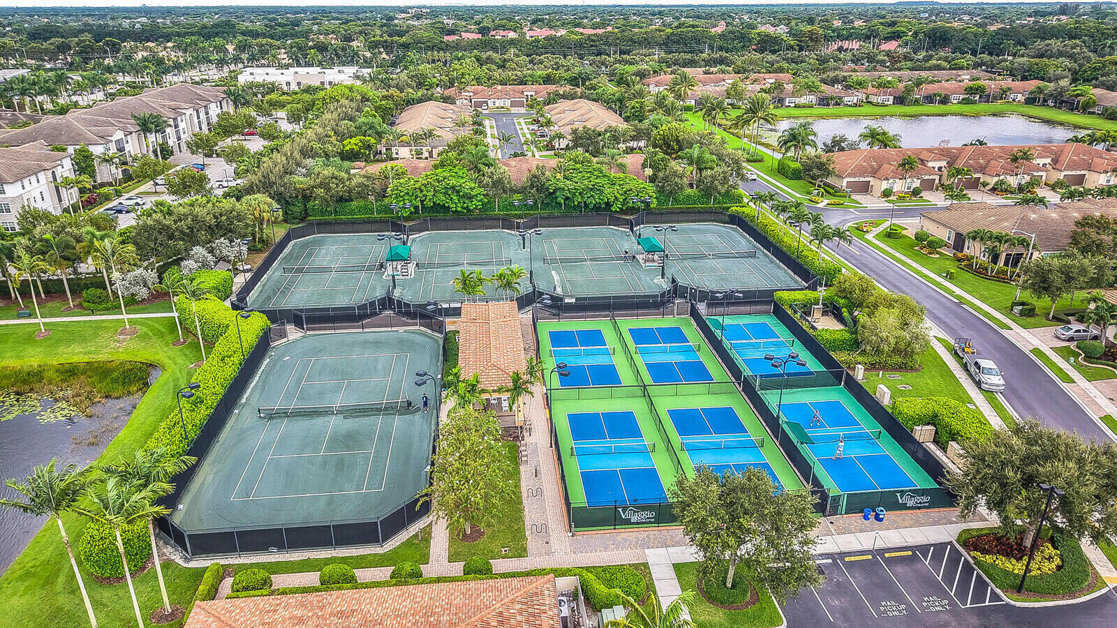 Aerial Tennis Courts