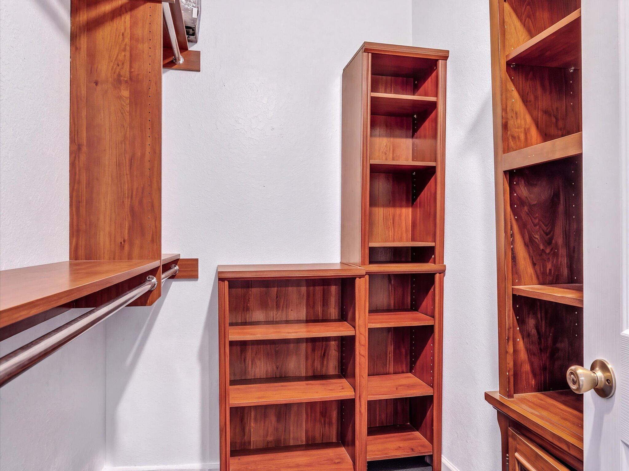 Primary Bedroom Walk-in Closet with Built-ins