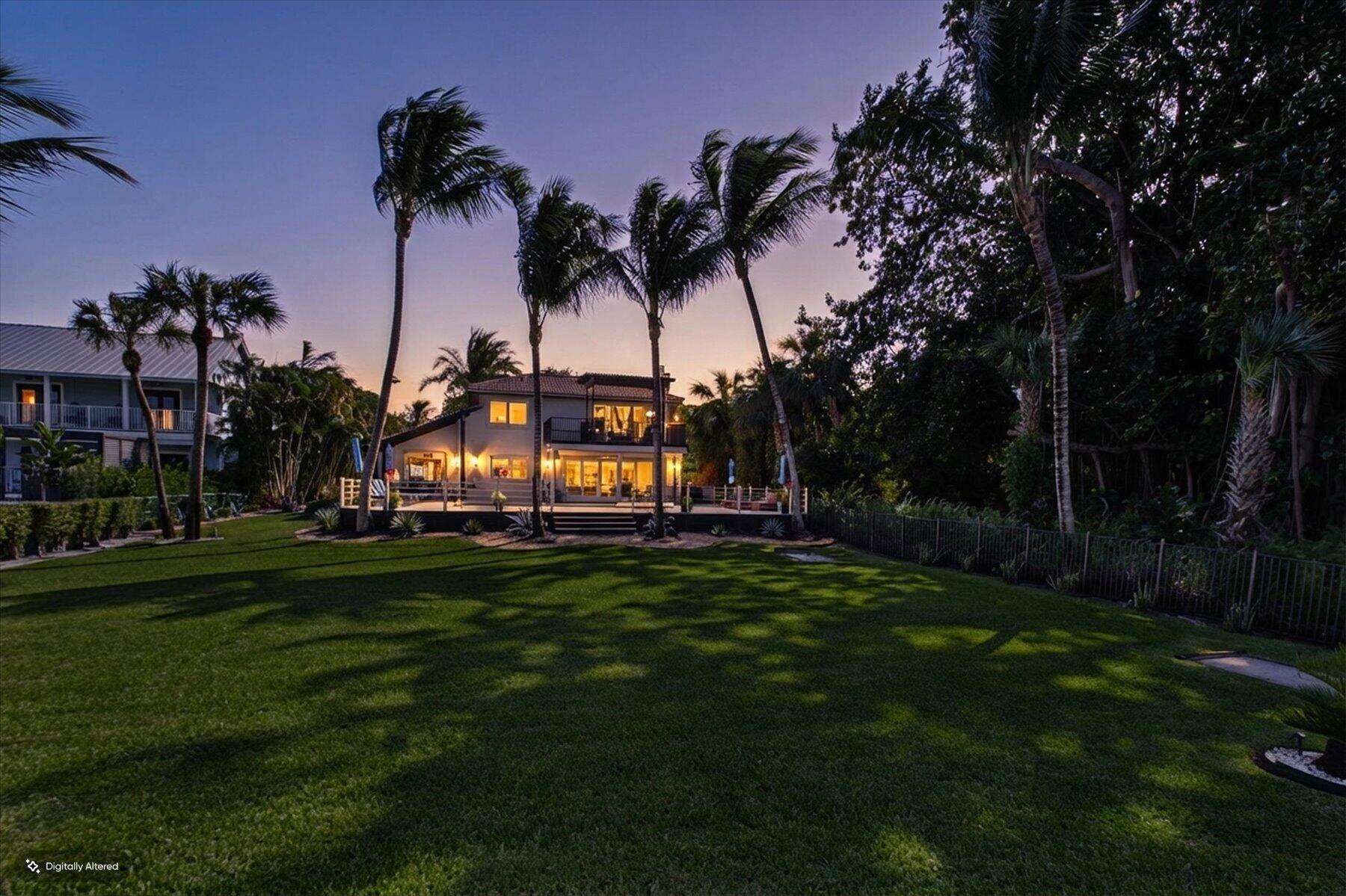 Rear Twilight View of Property