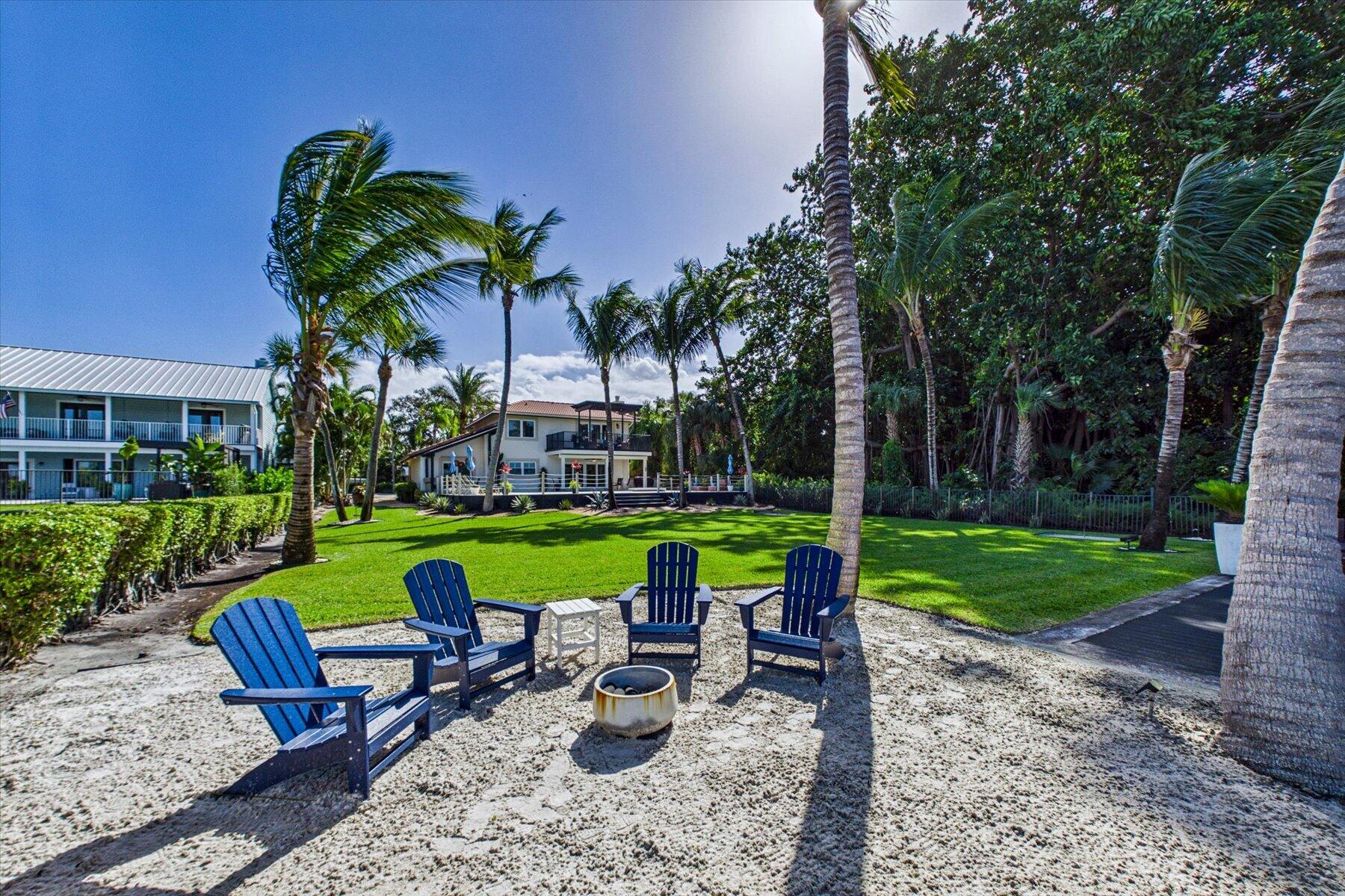 Private beach with Fire Pit
