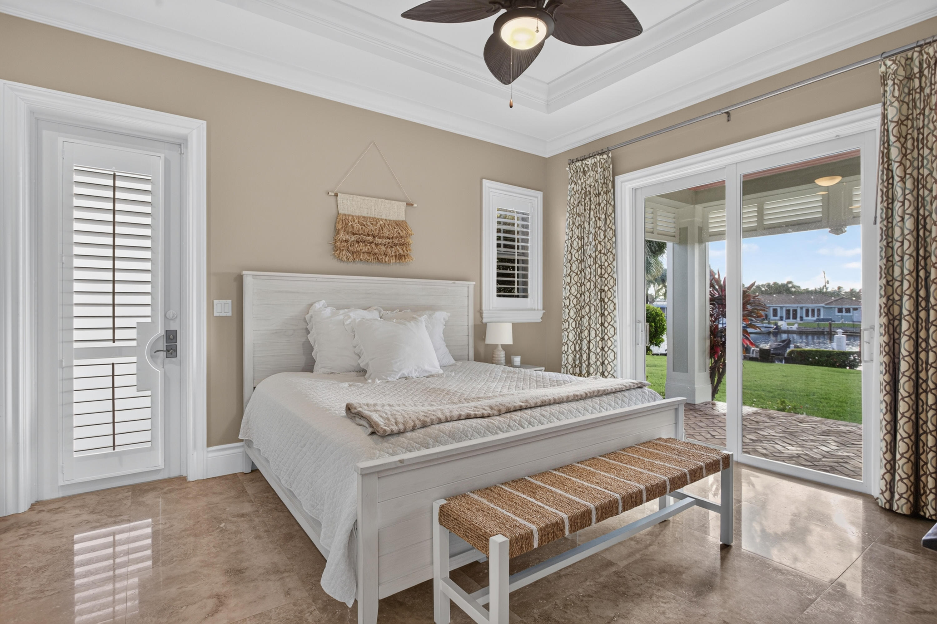 Downstairs bedroom with private entrance and wet bar