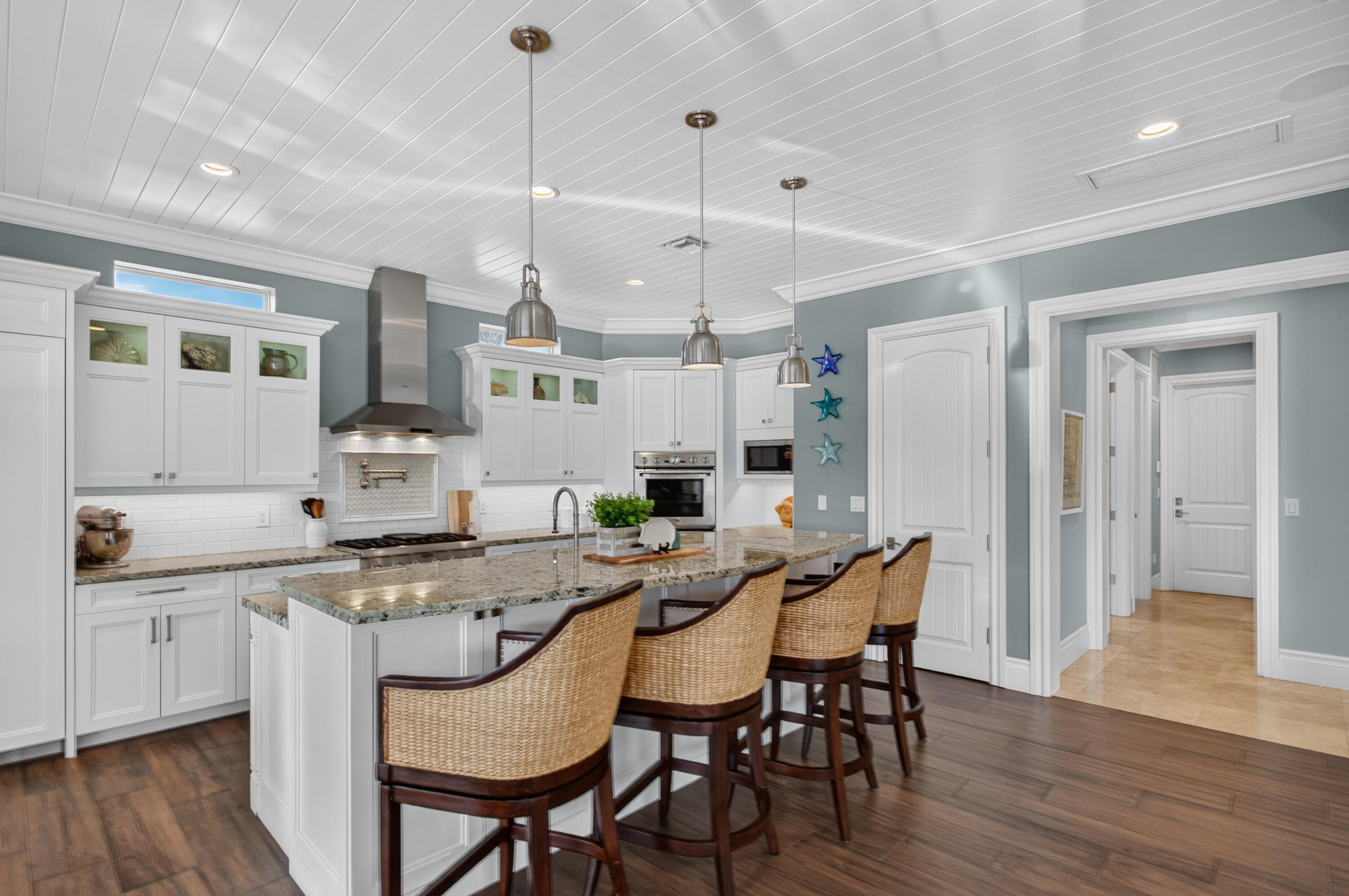 Chef's Kitchen with large island and Thermador appliances