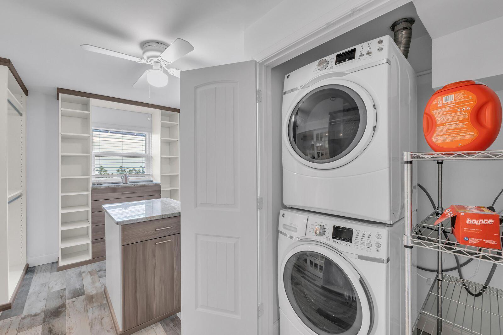 Laundry in closet