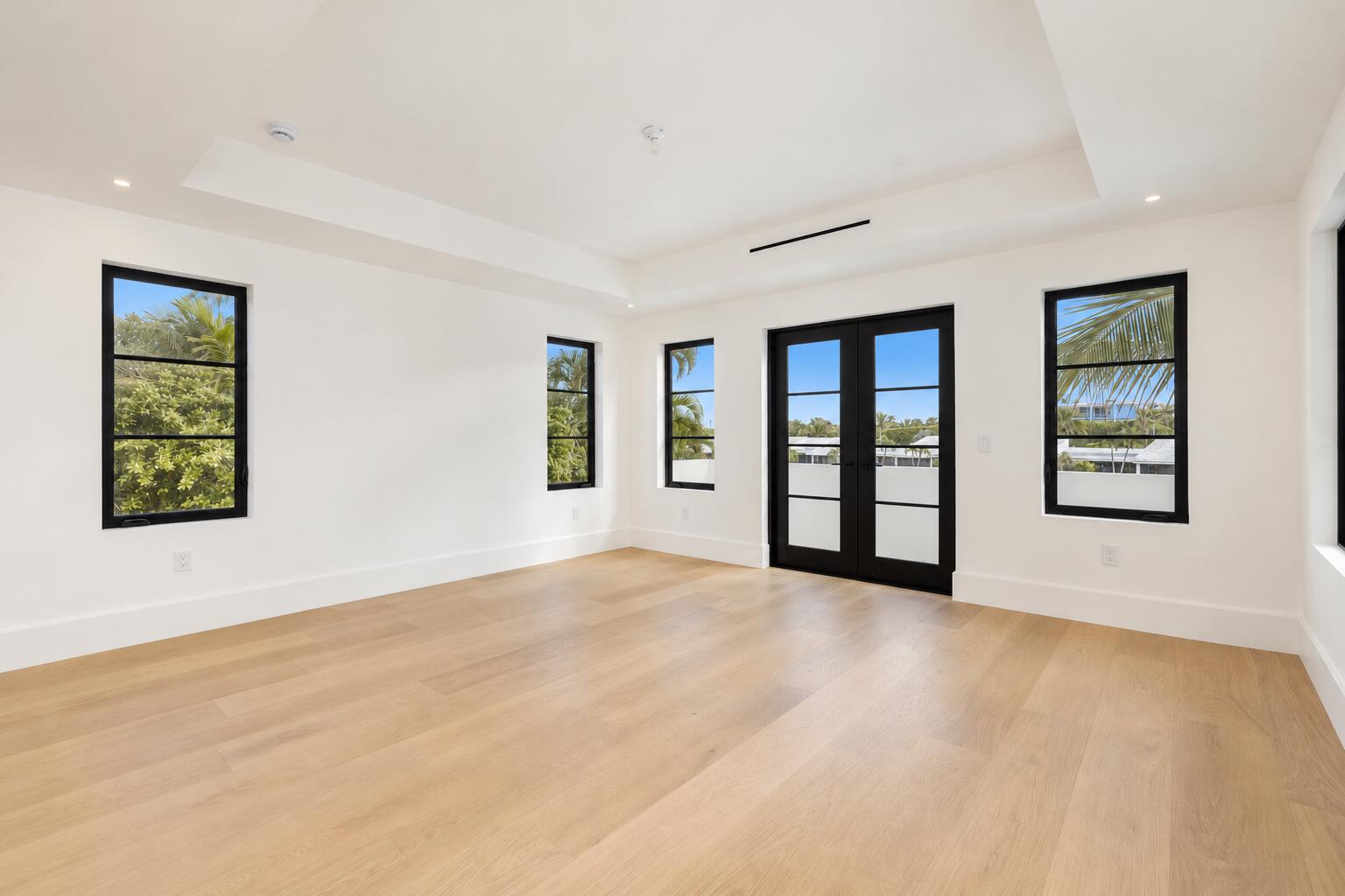 Bright Minimal Room with Clear Sky