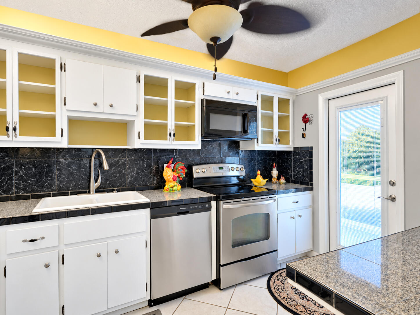 Light and bright Updated lighting and newer appliances.