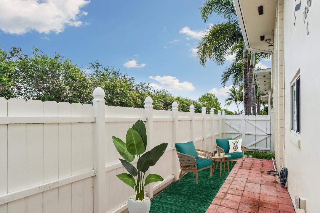 Private patio with lots of space to enjoy
