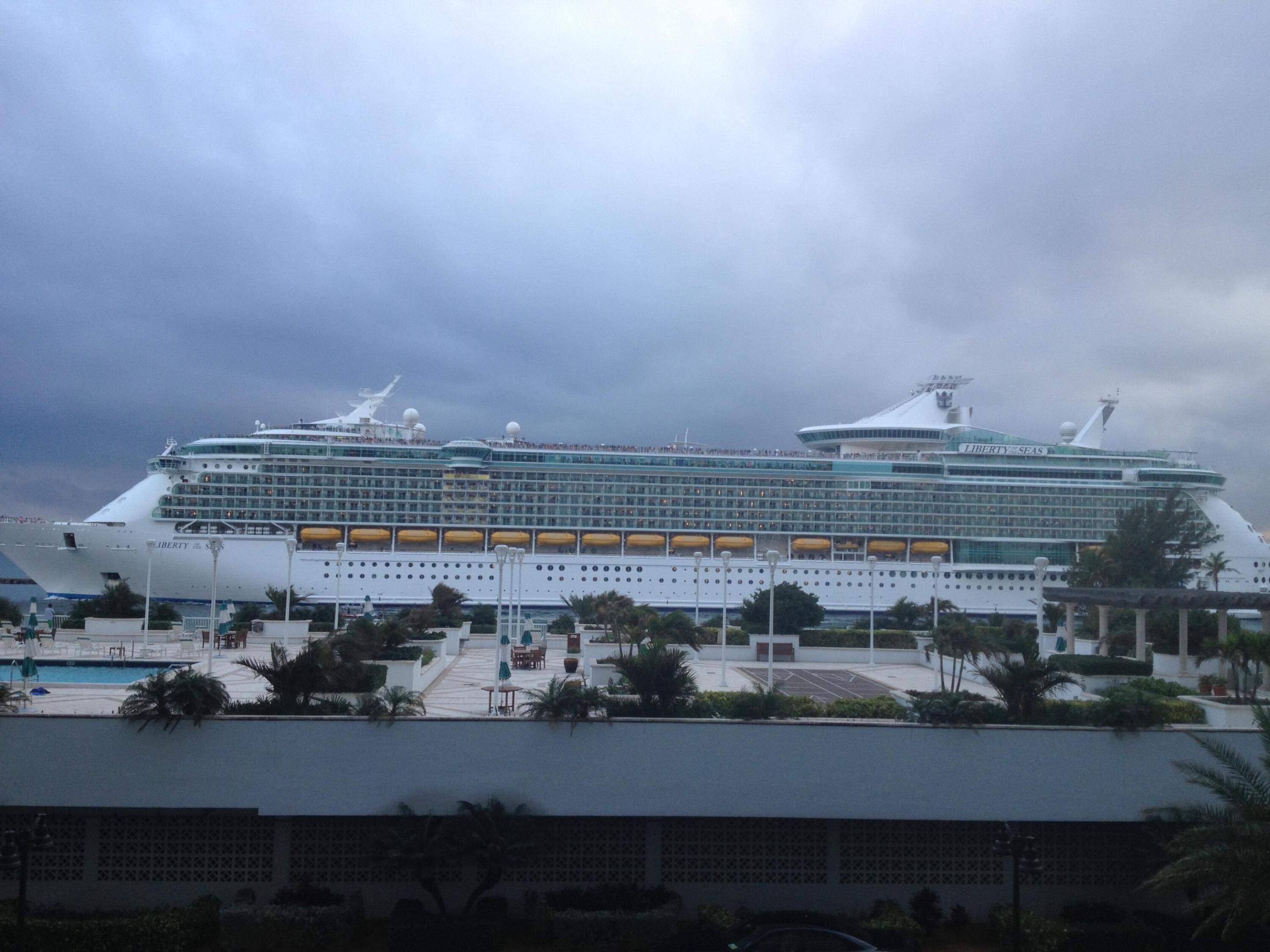 Watch the cruise ships from 3000 square feet of living space plus the balconies.