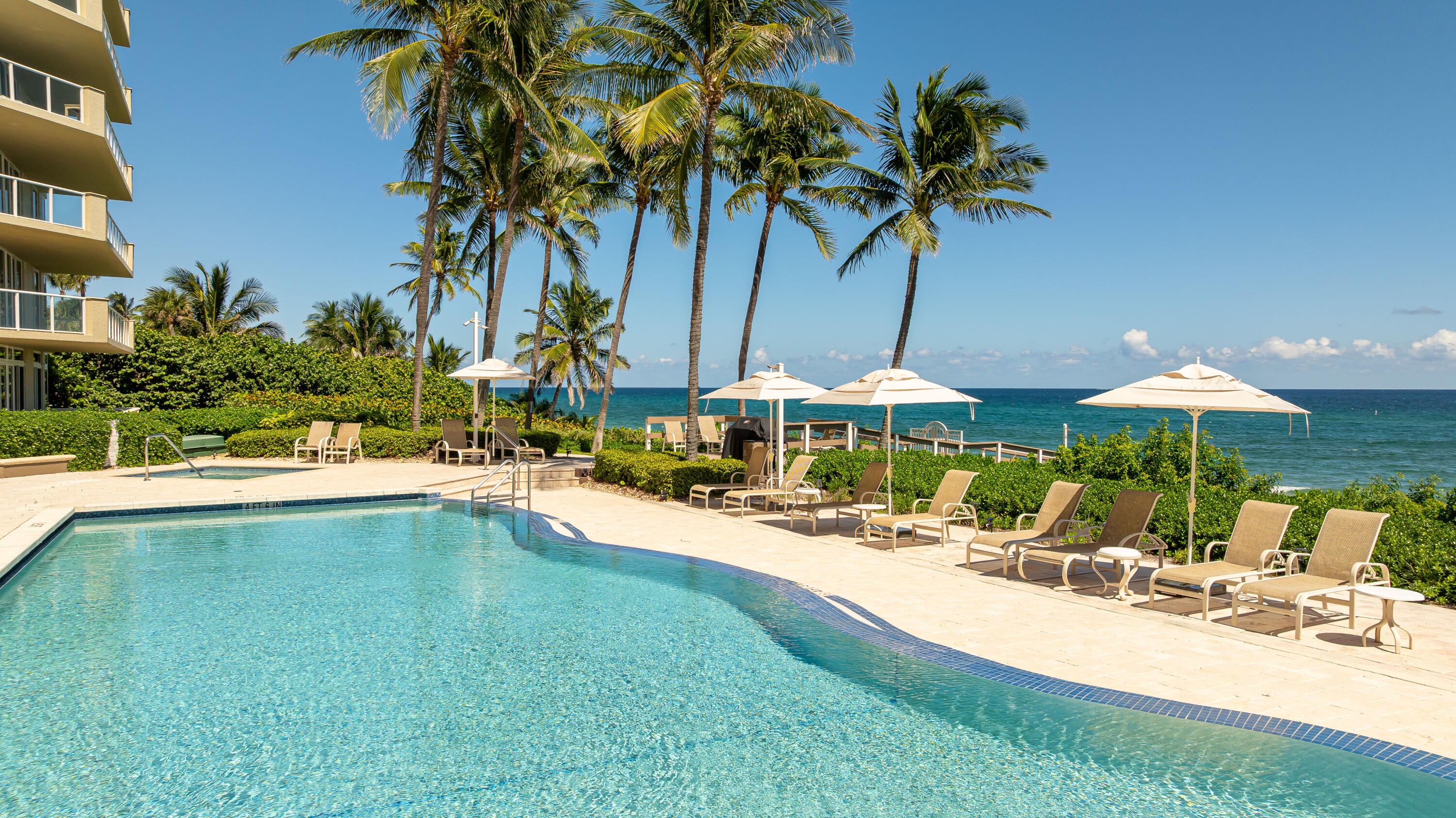 Resort style pool area