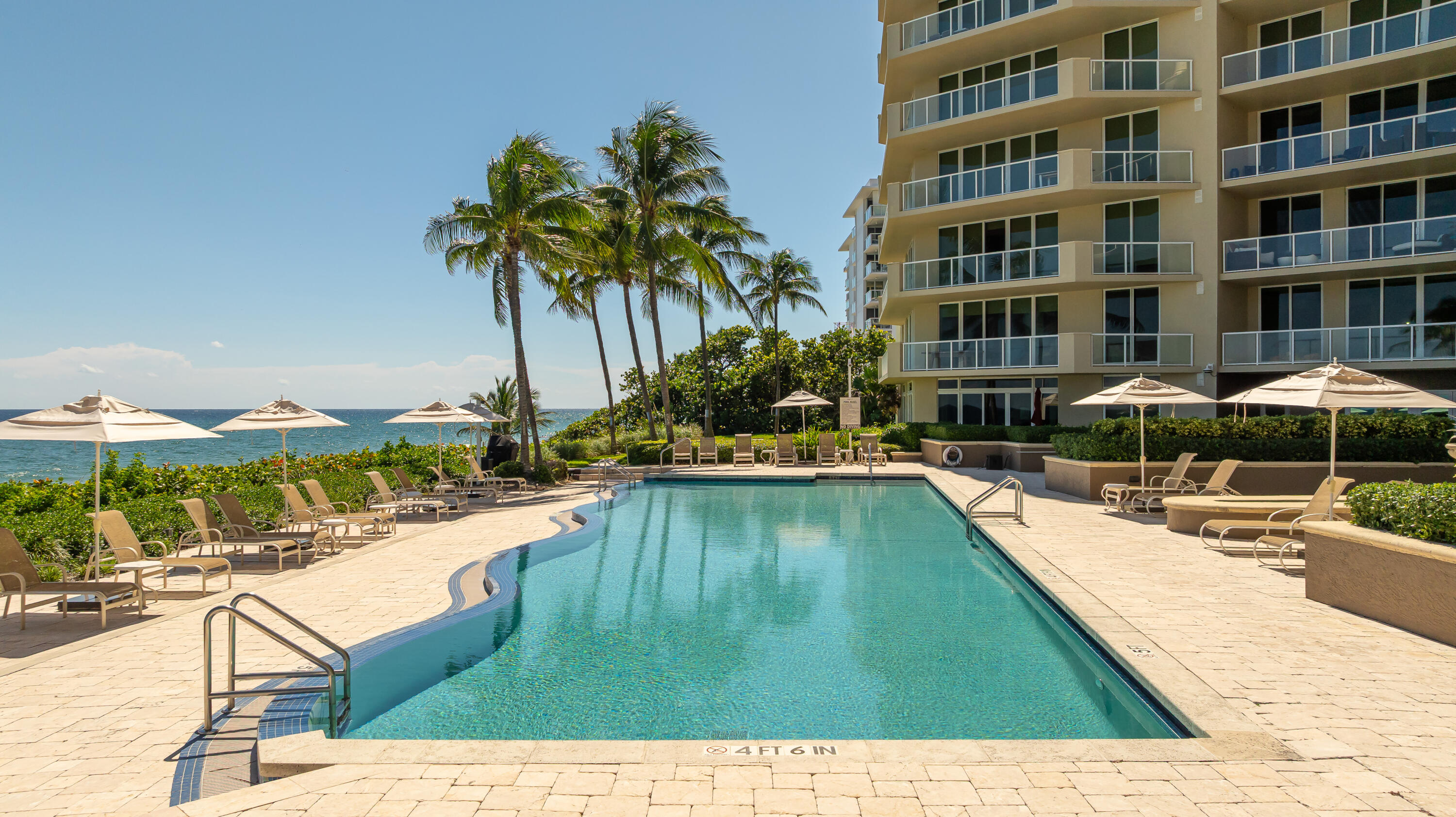 Resort style pool area