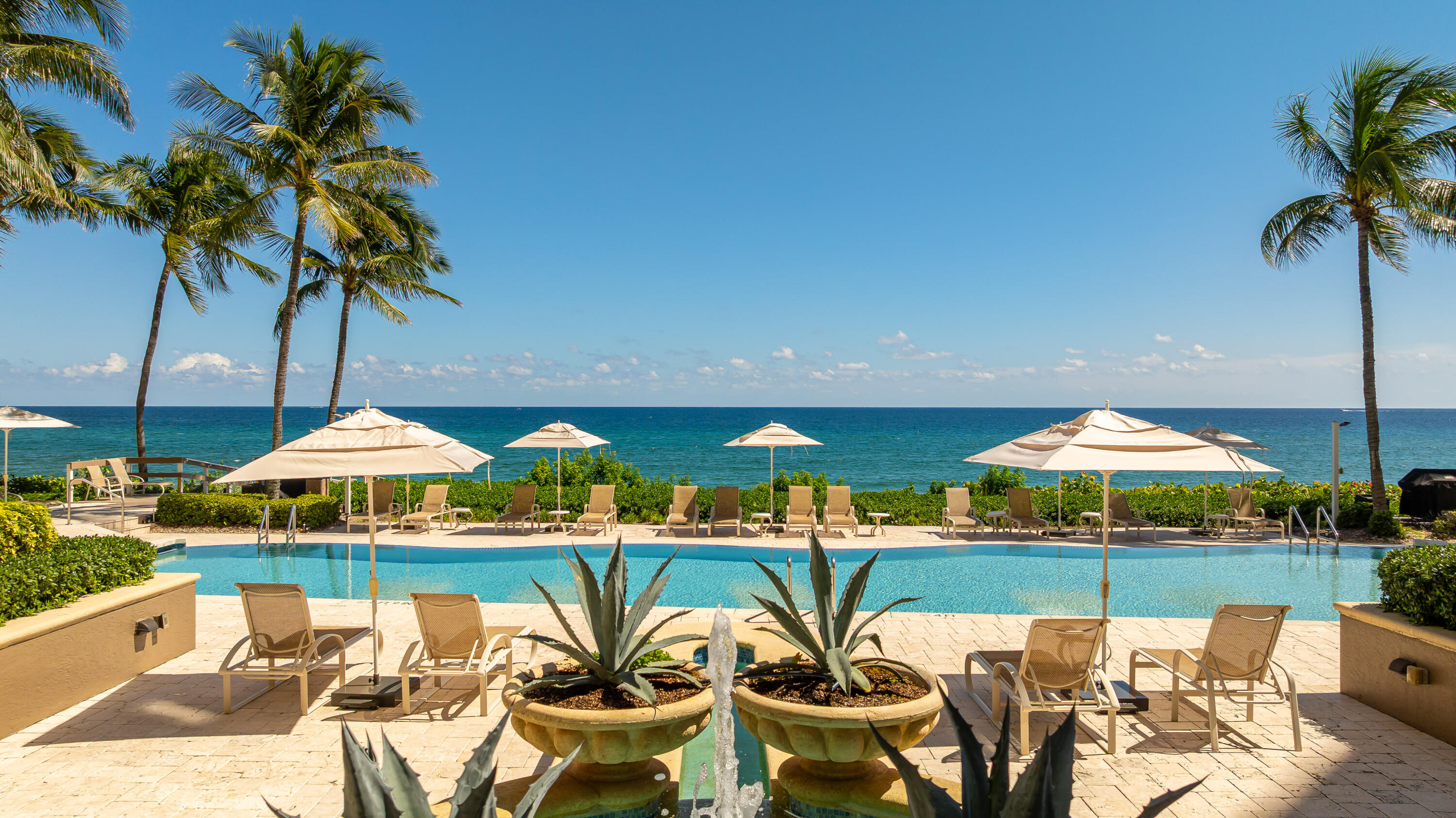 Resort style pool area