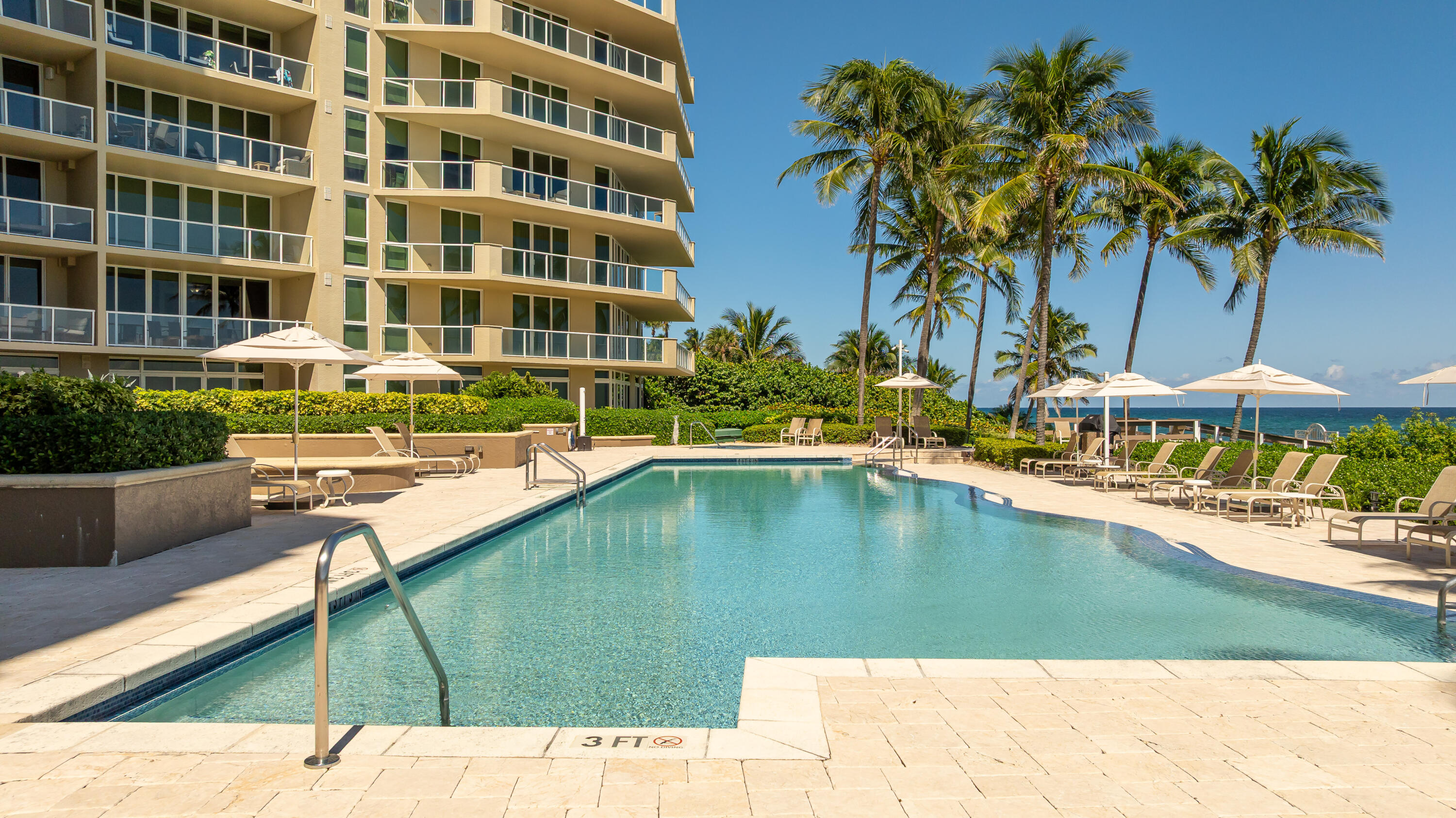 Resort style pool area