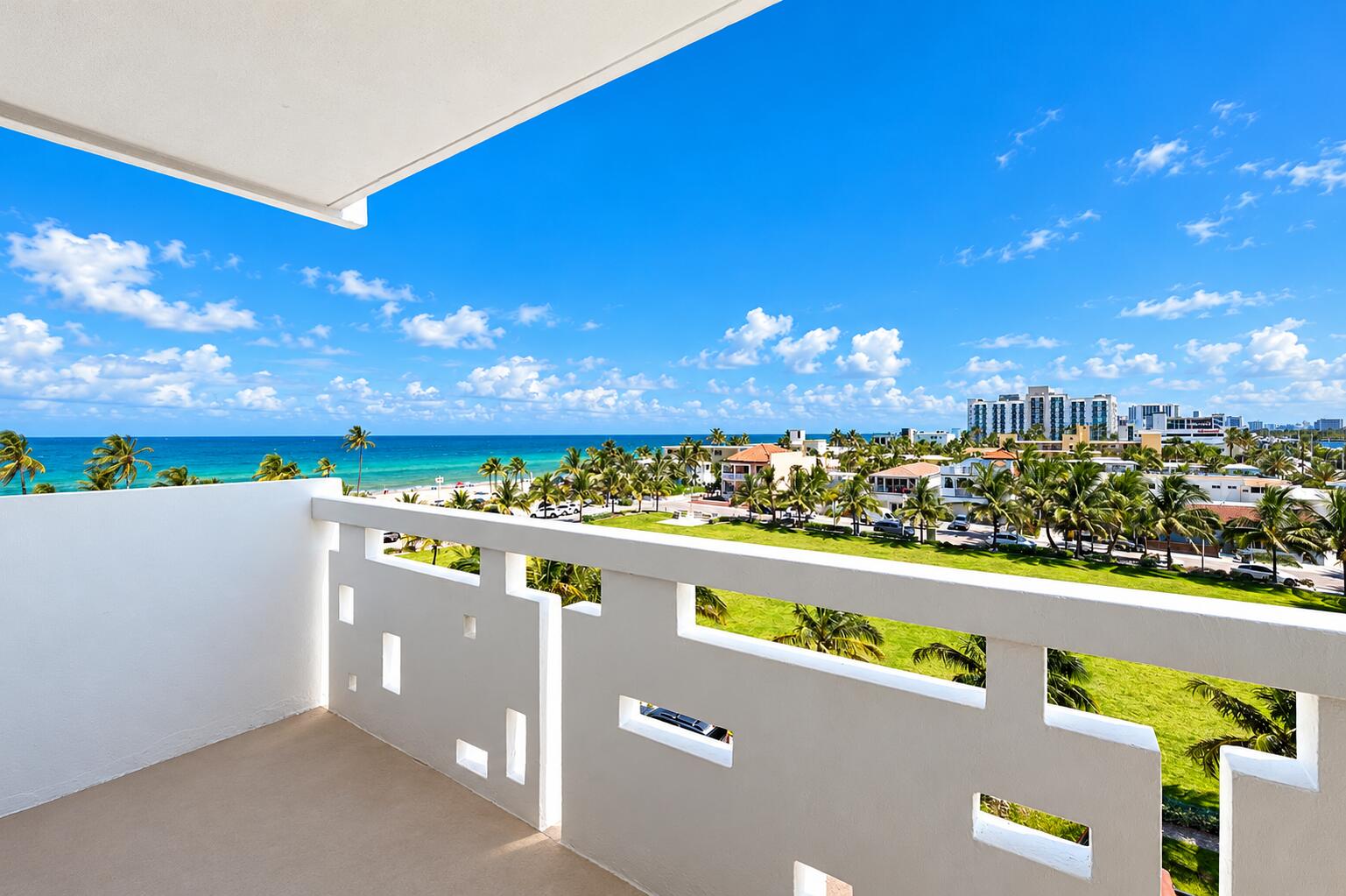 Balcony View of a Tropical Coastal City