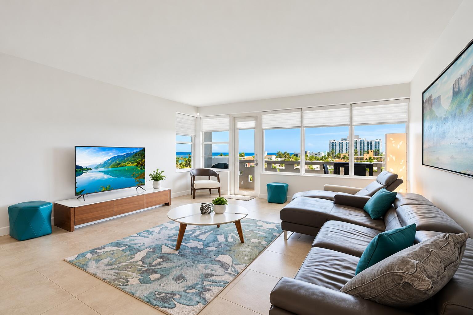 Bright Coastal Modern Living Room