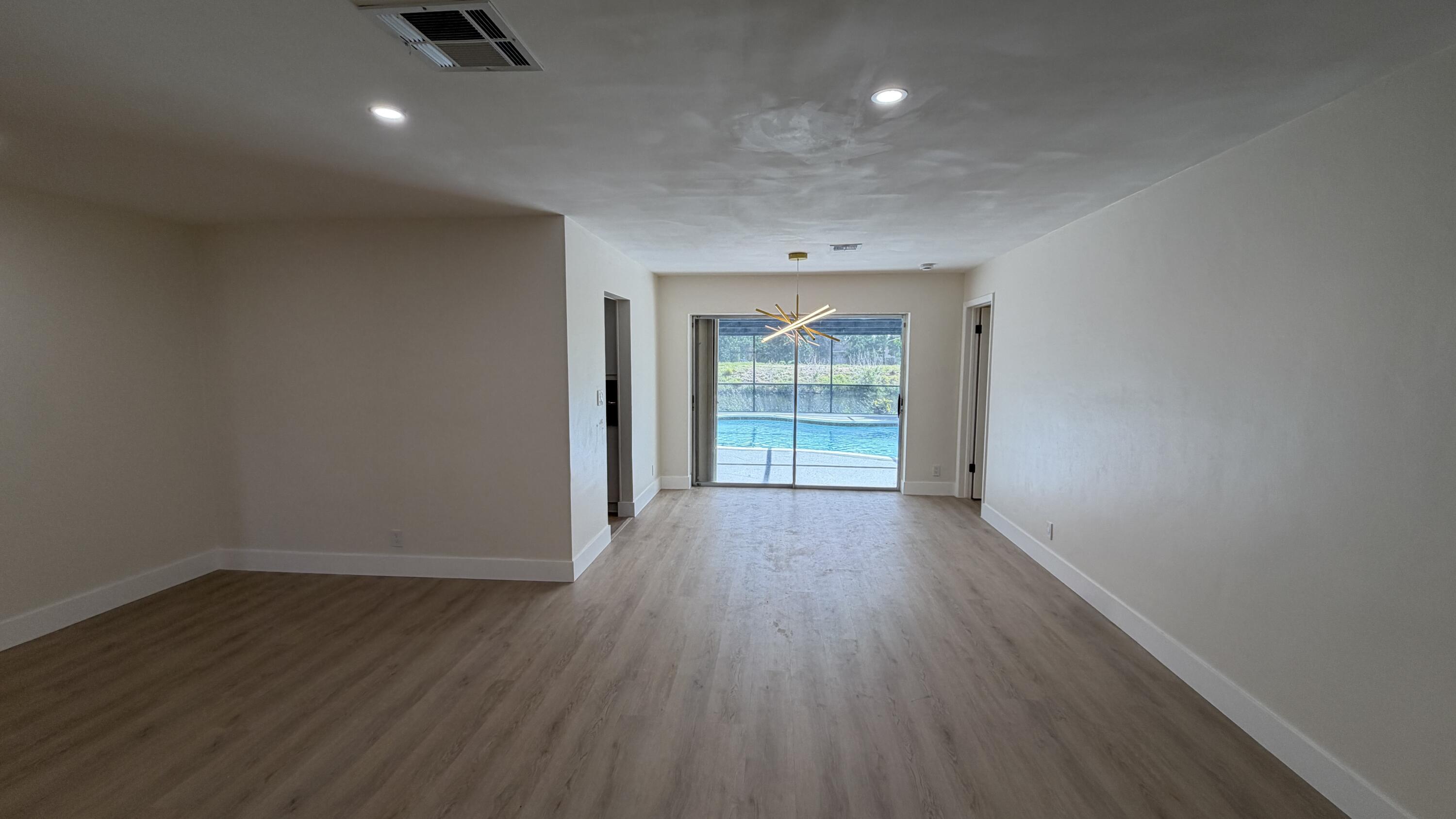 Living room and dining area