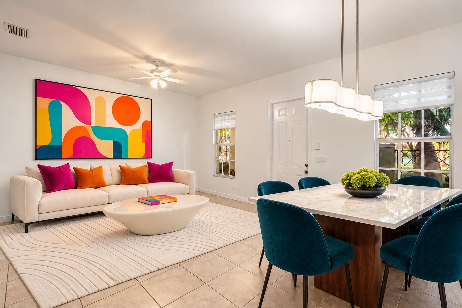 Living room Virtually staged