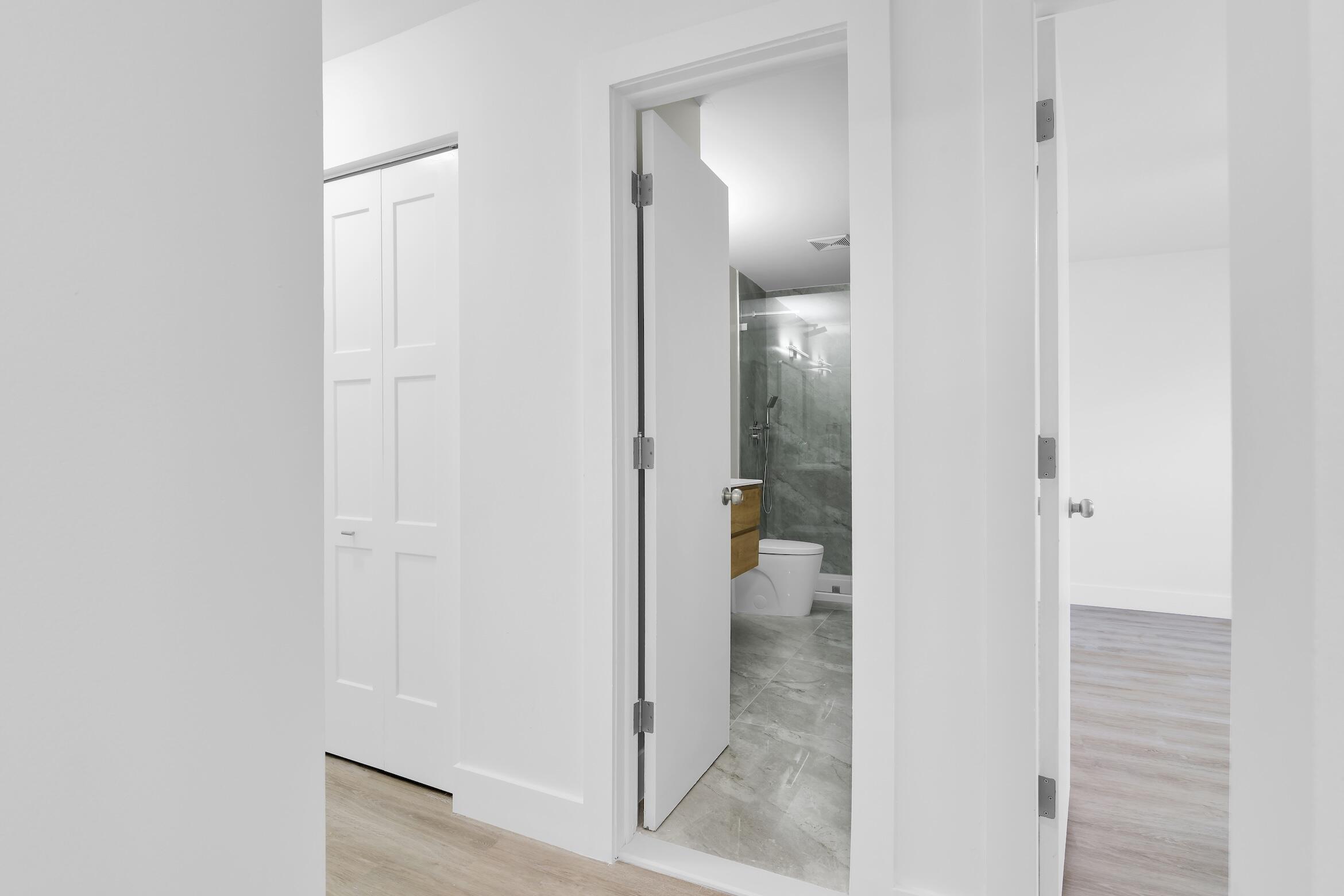 hallway between master and guest bedroom