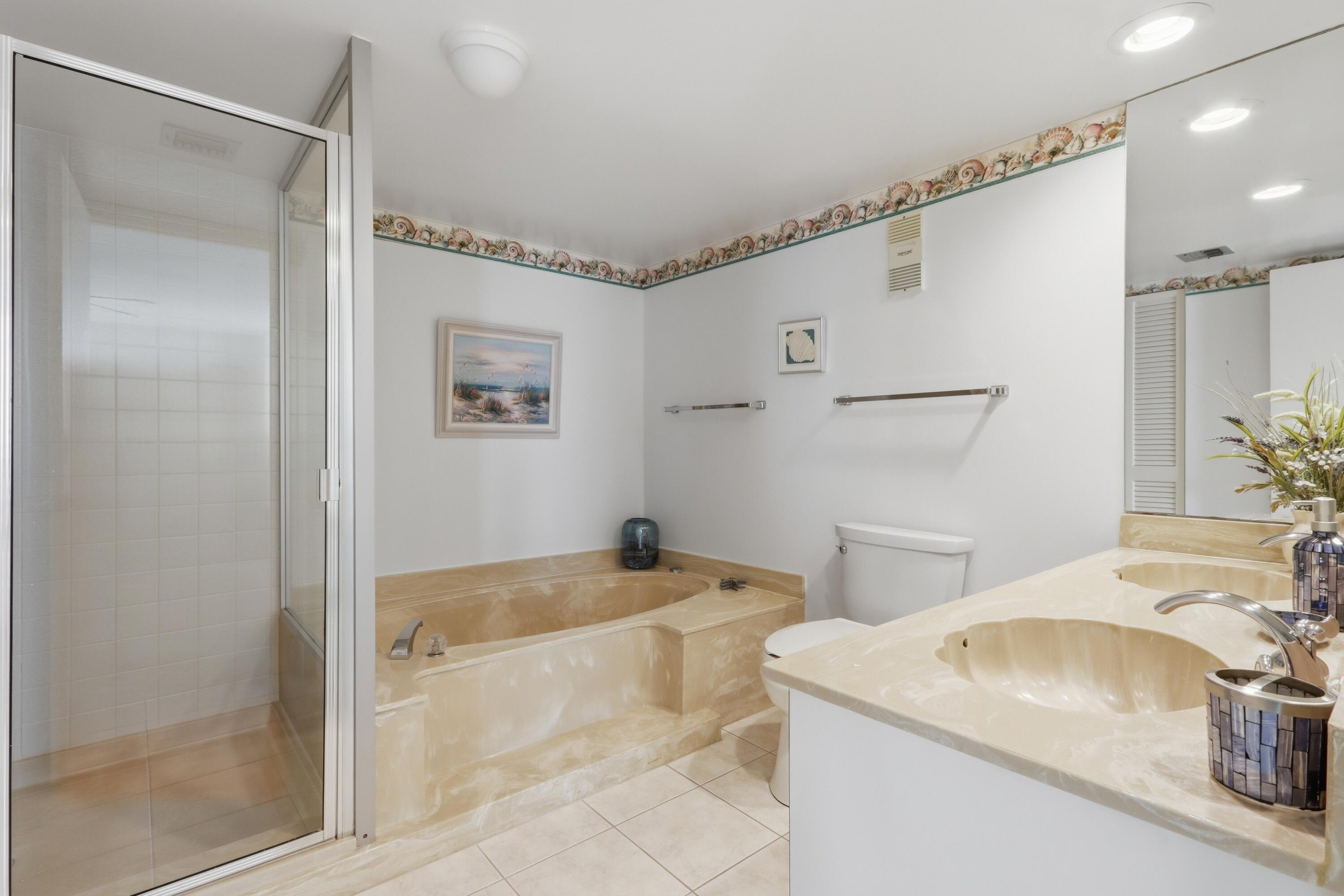 Roman tub and walk in shower