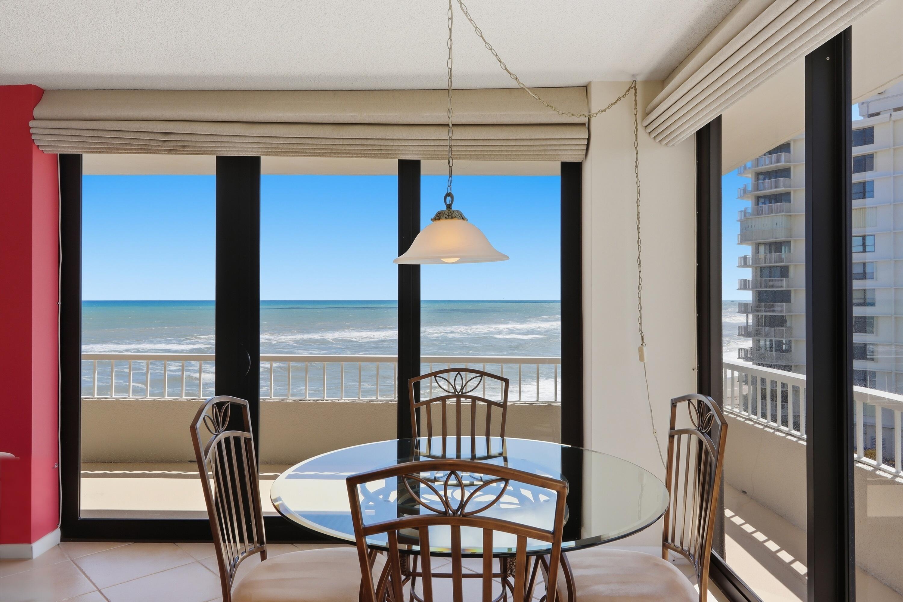 dining area with view