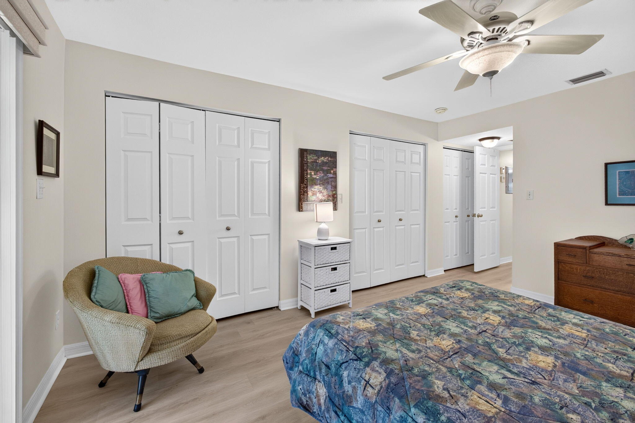 A roomy primary retreat with great closet space