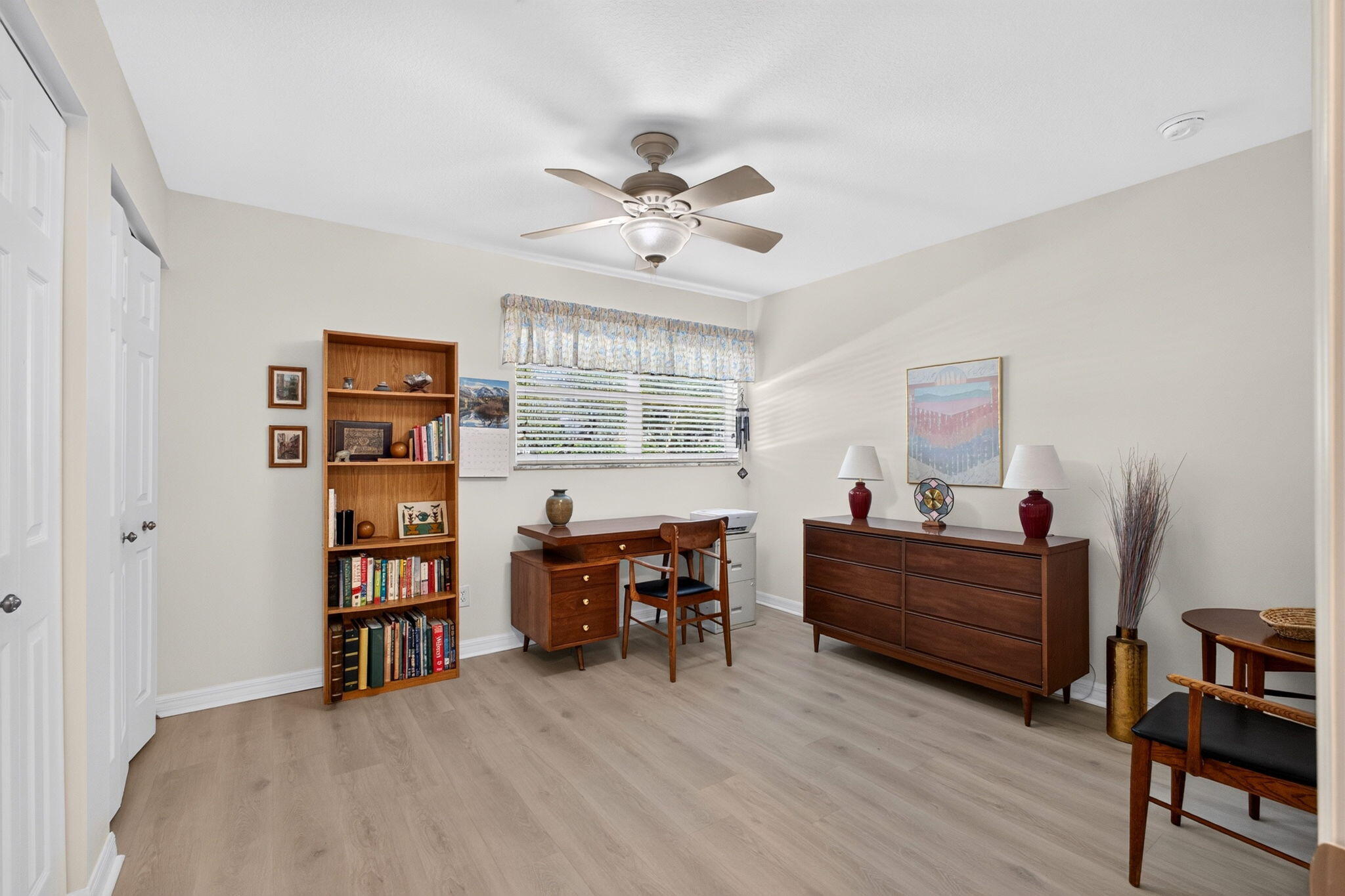 Flexible second bedroom works beautifully for guests or a home office
