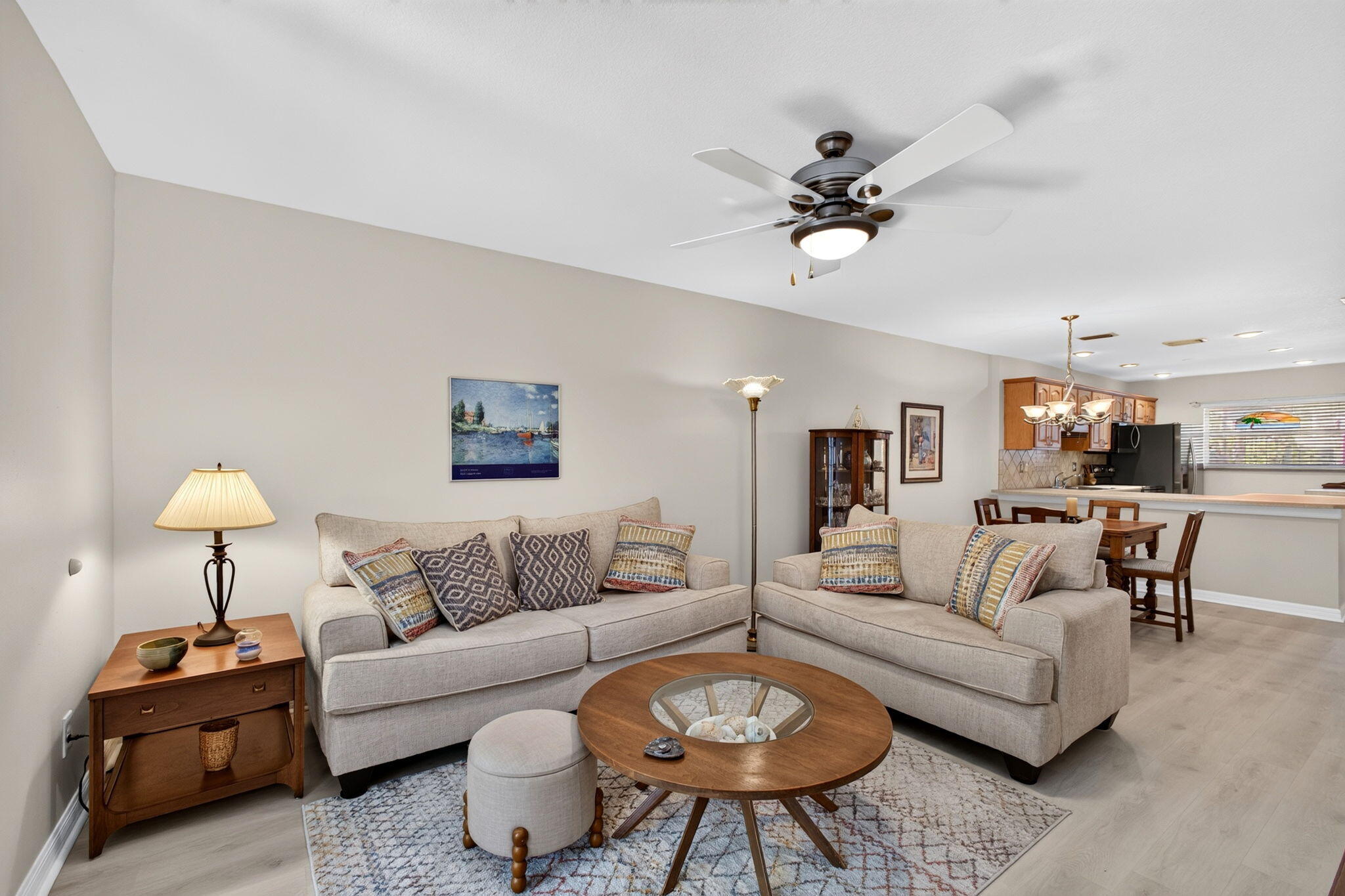 Bright living room with plenty of space to kick back