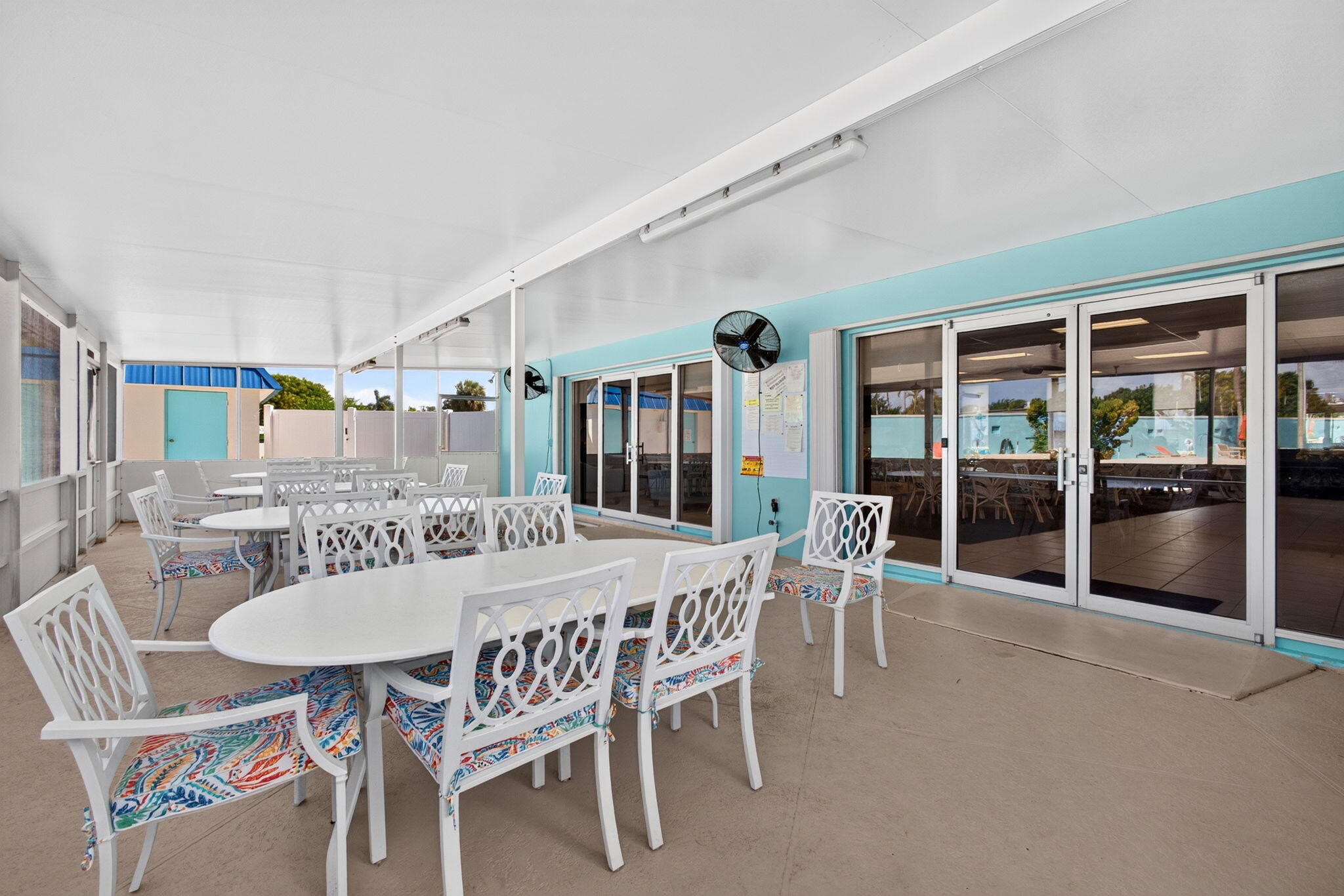 Shade, seating and poolside relaxation all in one place.
