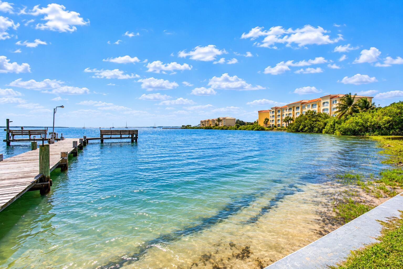 Sunny Coastal Marina and Waterfront Cond