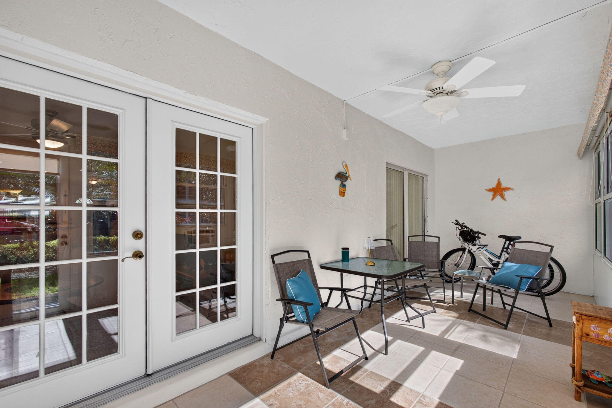 The enclosed Florida room adds valuable bonus living space.