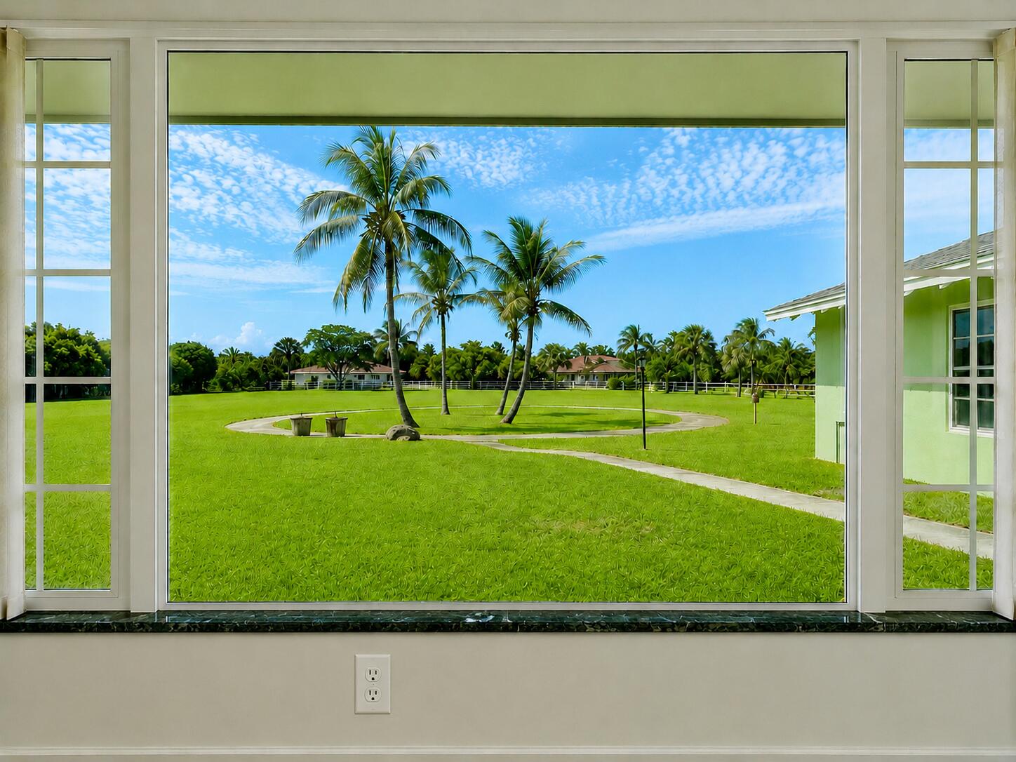 Luxurious view across acres to nearest n