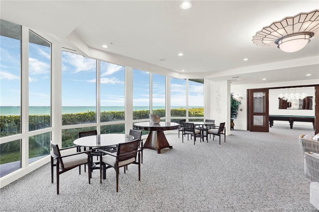 Enjoy stunning Atlantic Ocean views from this beautifully appointed community space, perfect for relaxing or socializing with neighbors.