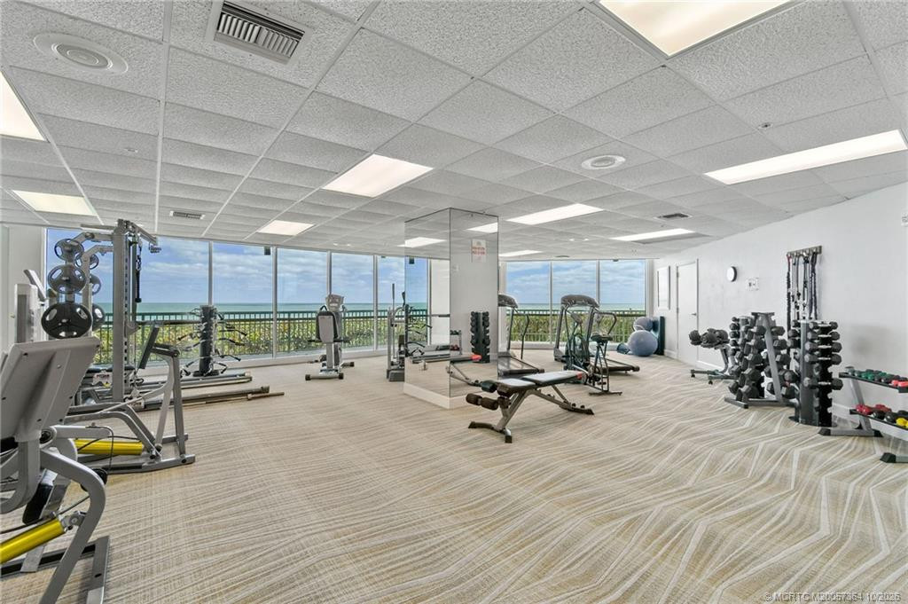 Enjoy working out with spectacular Atlantic Ocean views in the community fitness center, equipped with cardio machines, strength-training equipment, and free weights.
