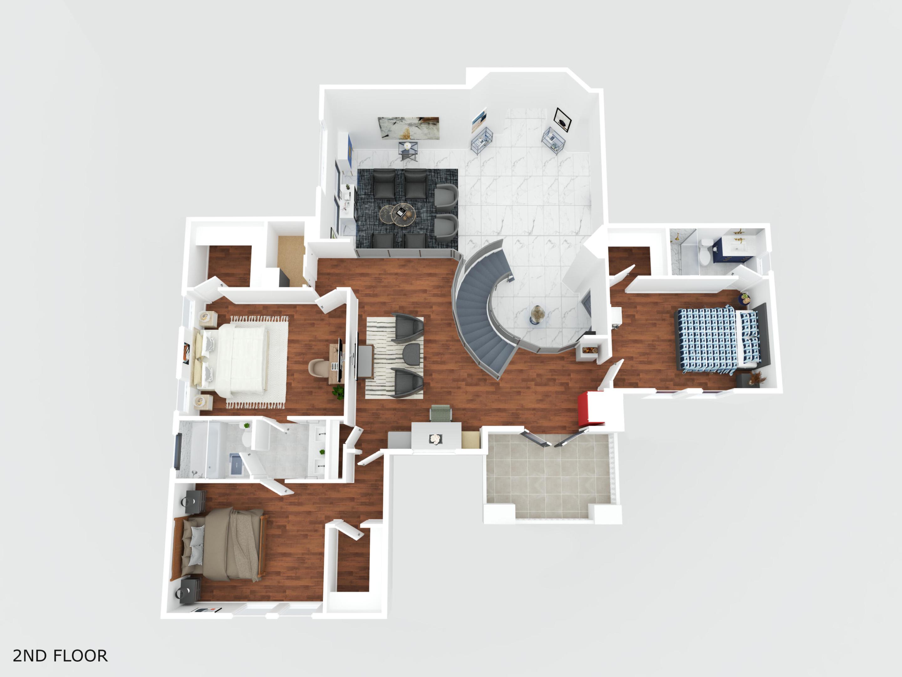 2nd floor 3d floor plan